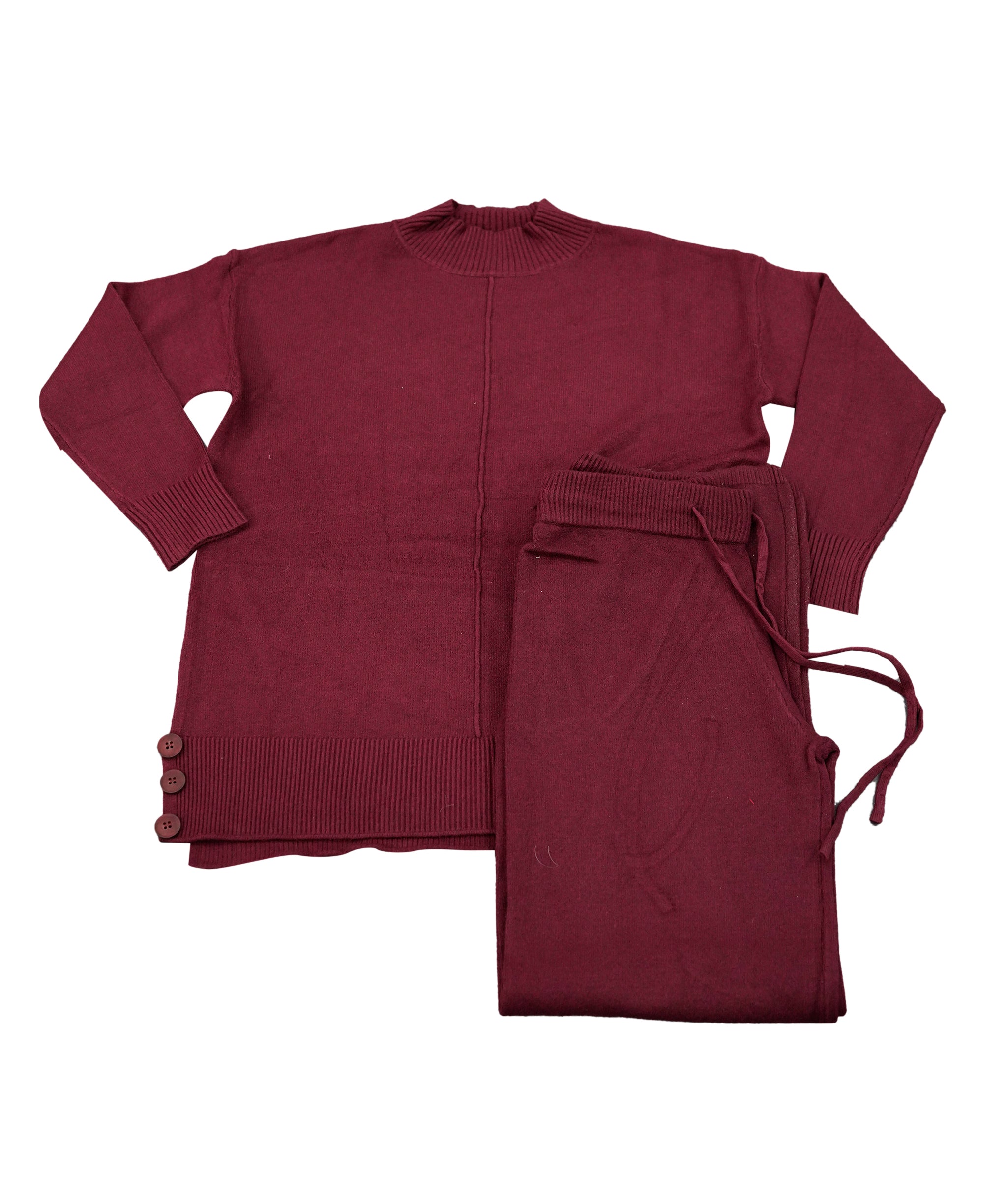 Burgundy Loungeset M/L Set AKC0181