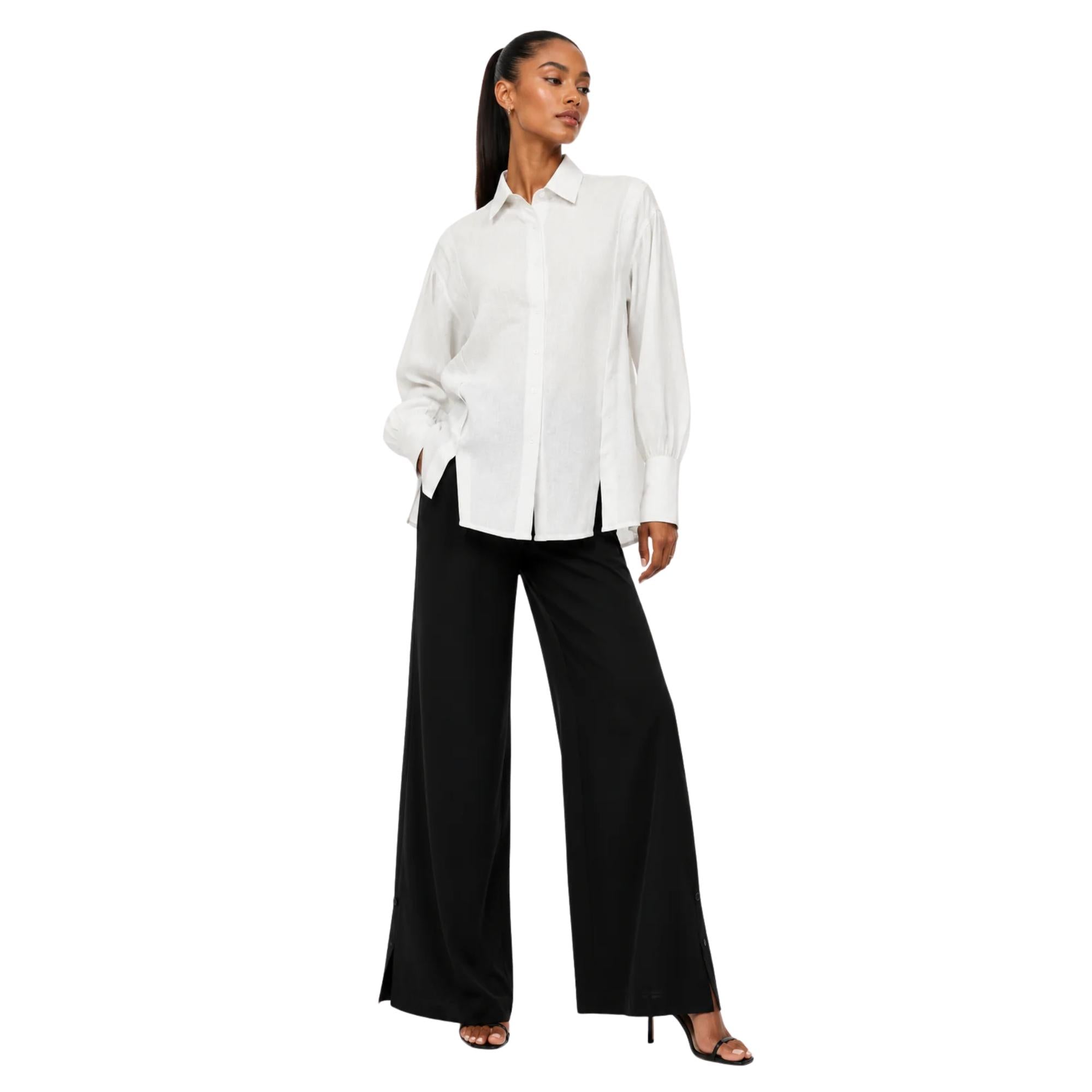 BUTTONED OPEN SHOULDER SHIRT قميص “OPAL"