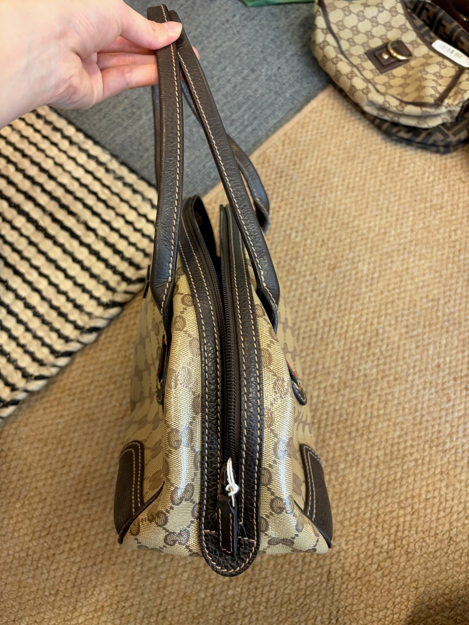 Gucci GG Glossy Boston Handbag