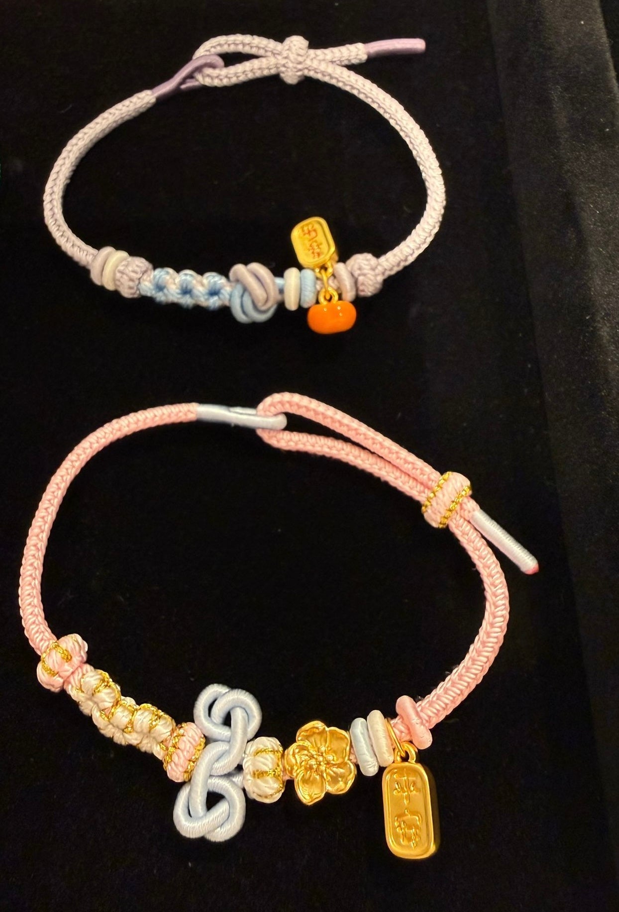 24K Gold with 2 Charms Lucky Bracelet