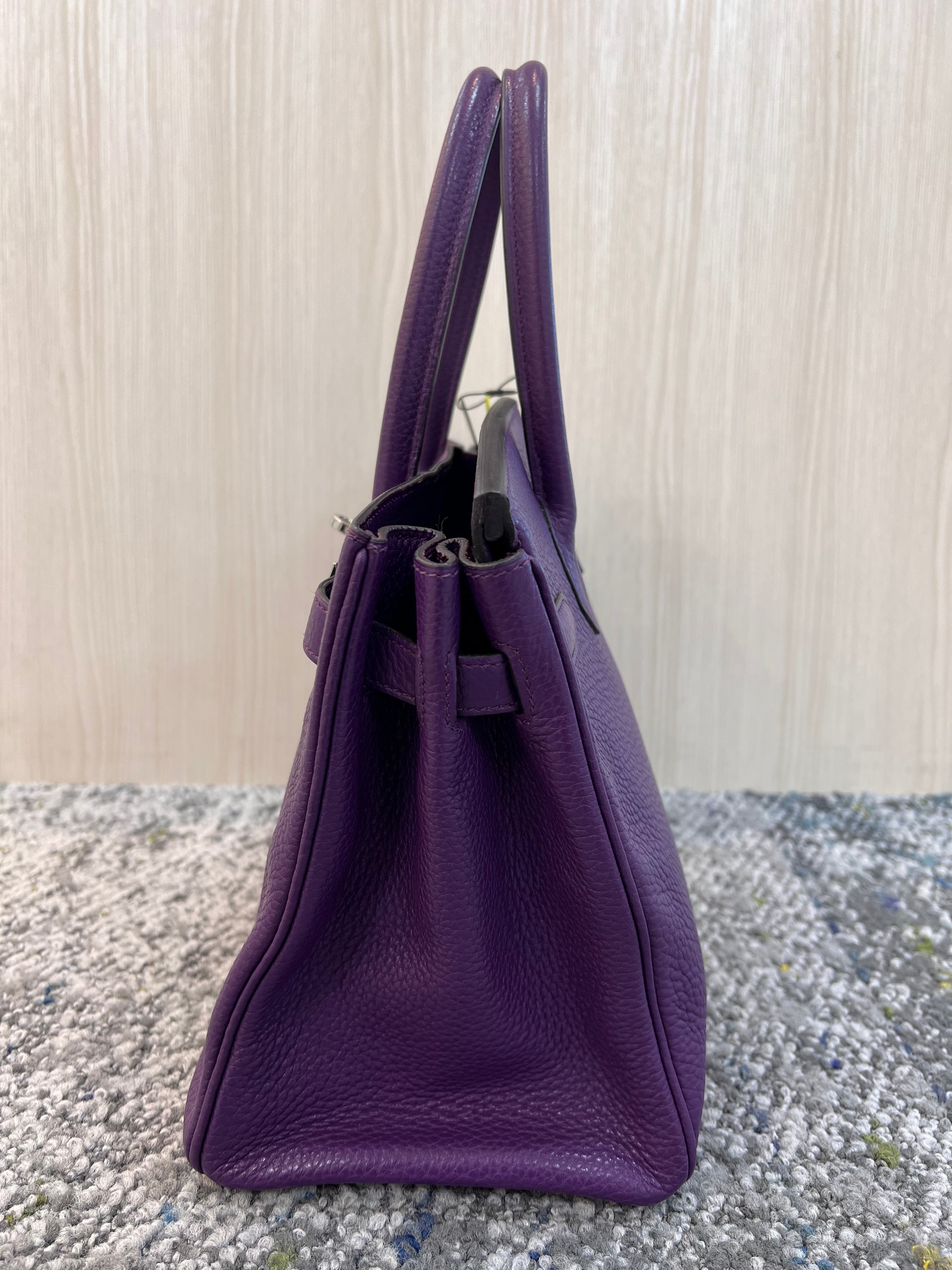 Hermes Birkin 30 Iris Clemence PHW #P 90257294