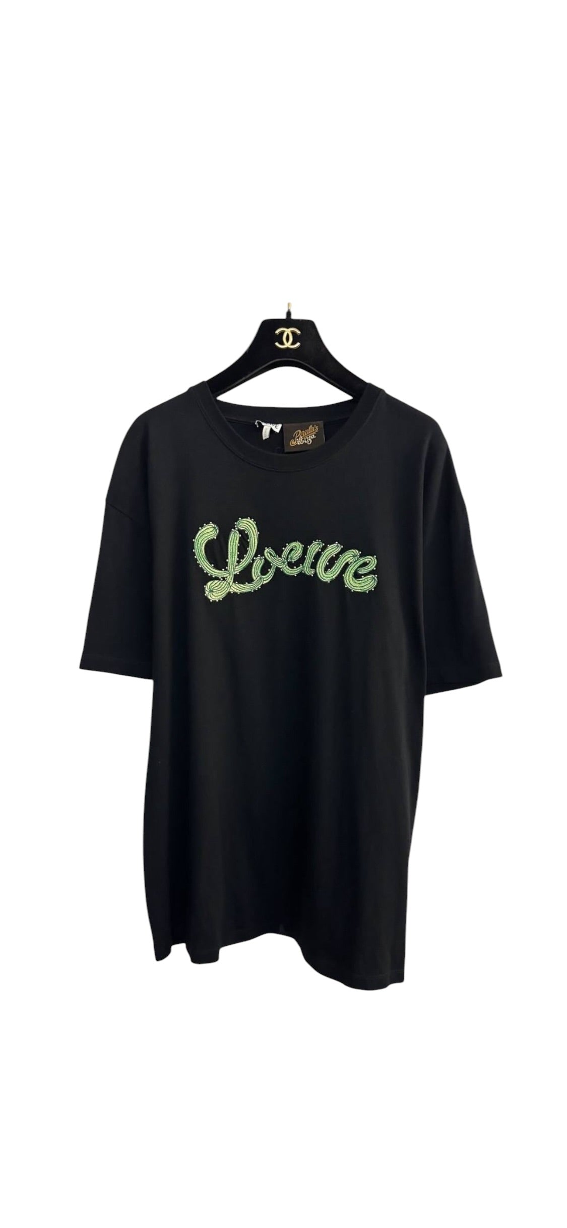 Loewe Logo T-shirt Black/Green Sz M DLT8282