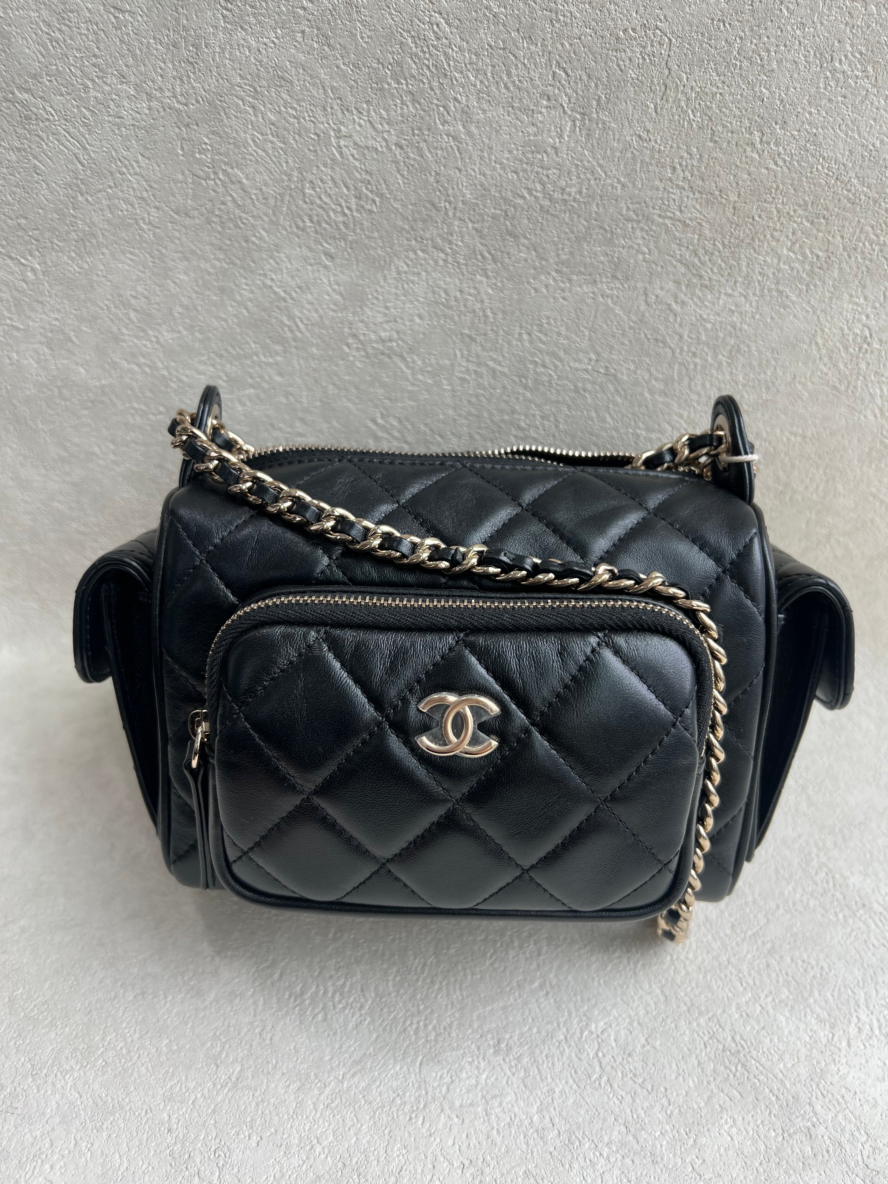 Chanel Multi Pocket Lambskin Black bag