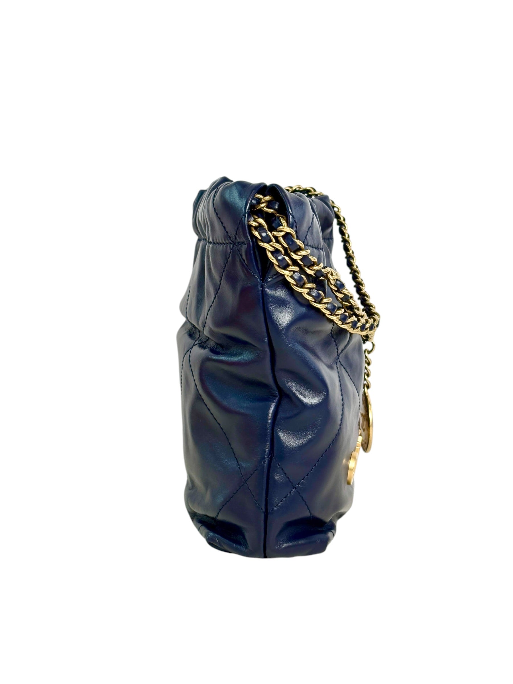 Chanel 22 Navy Mini Bag - Full Set