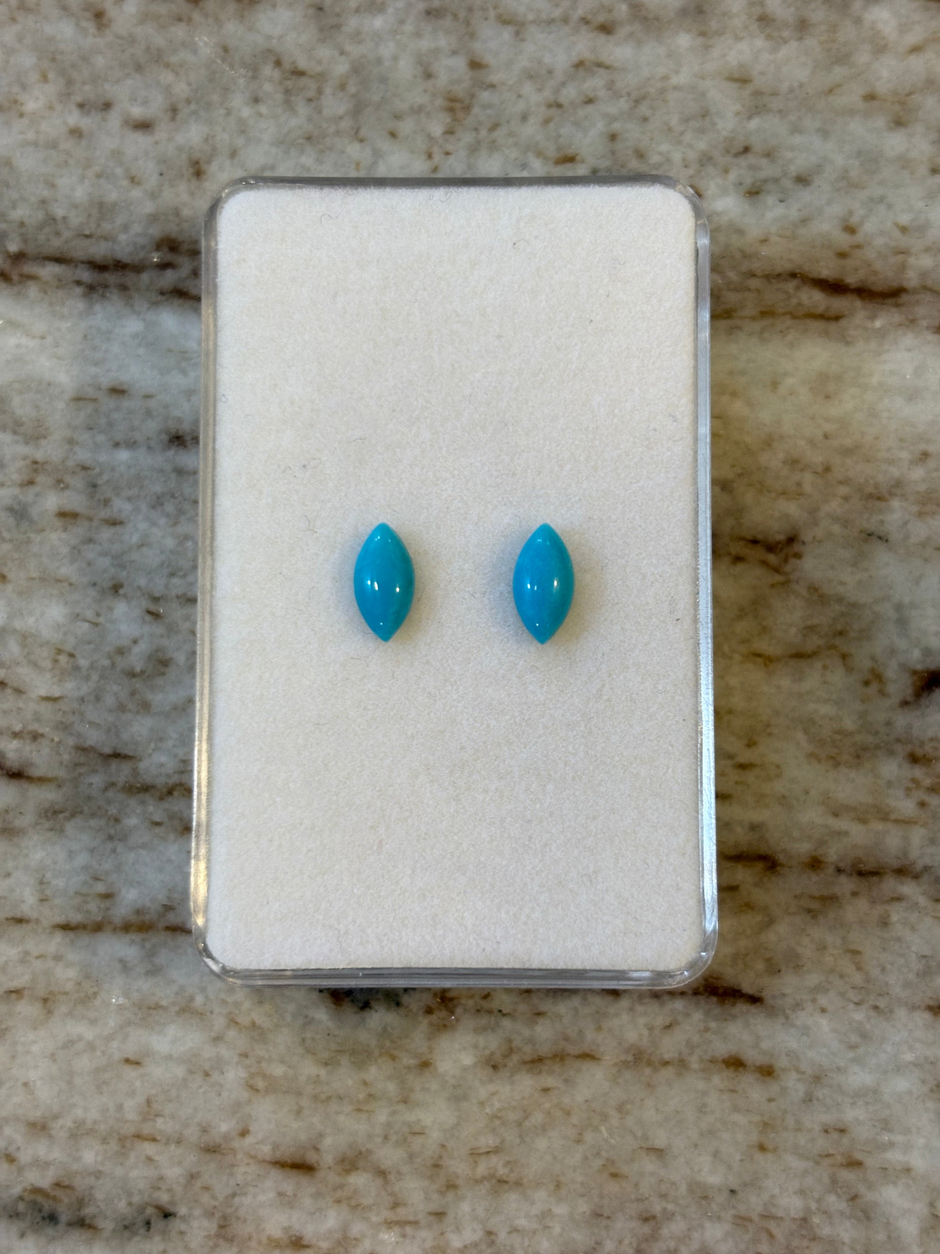 1.10ct Marquise Sleeping Beauty Turquoise Arizona PAIR DXBCS4890