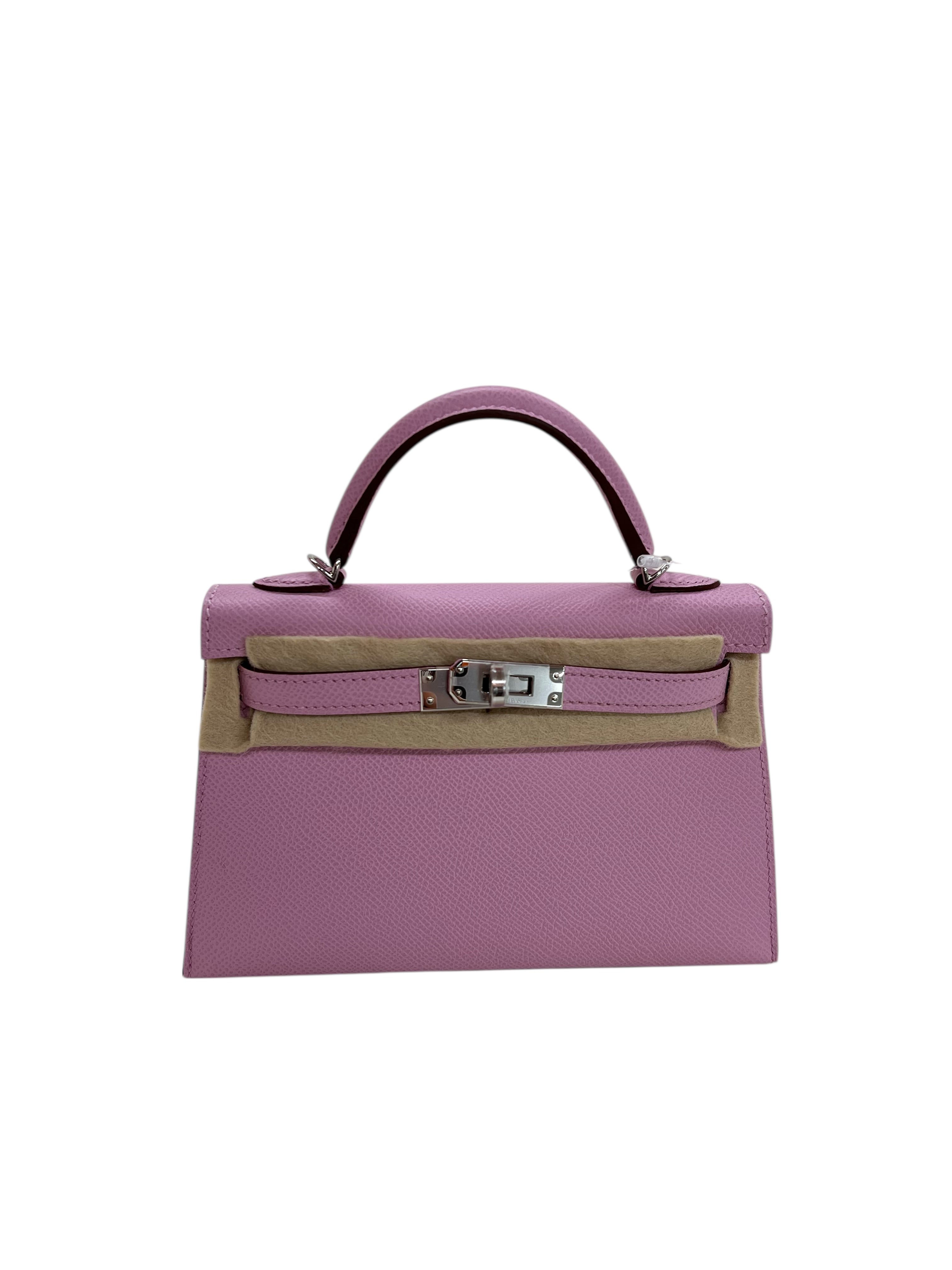 Hermes Kelly 20 Mauve Sylvestre Epsom PHW #K SKCJB-292641