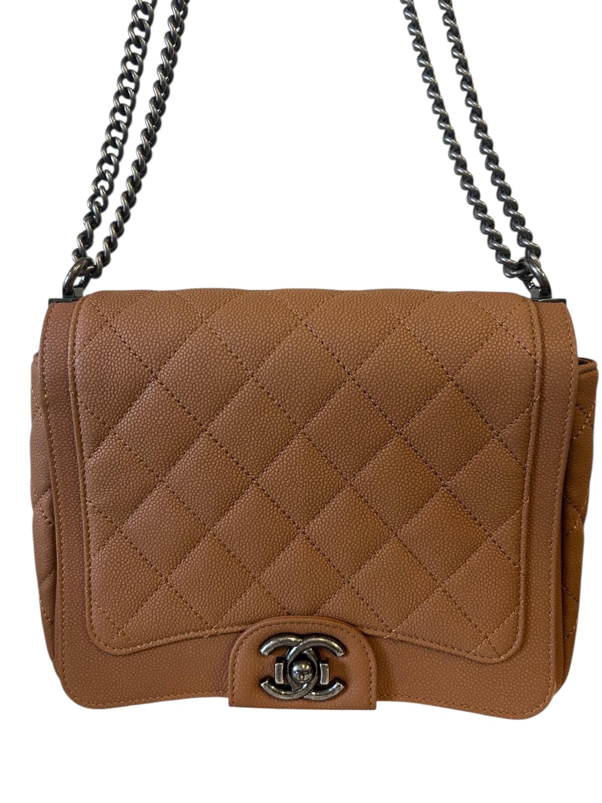 Chanel Caramel Quilted Flap Bag in Caviar