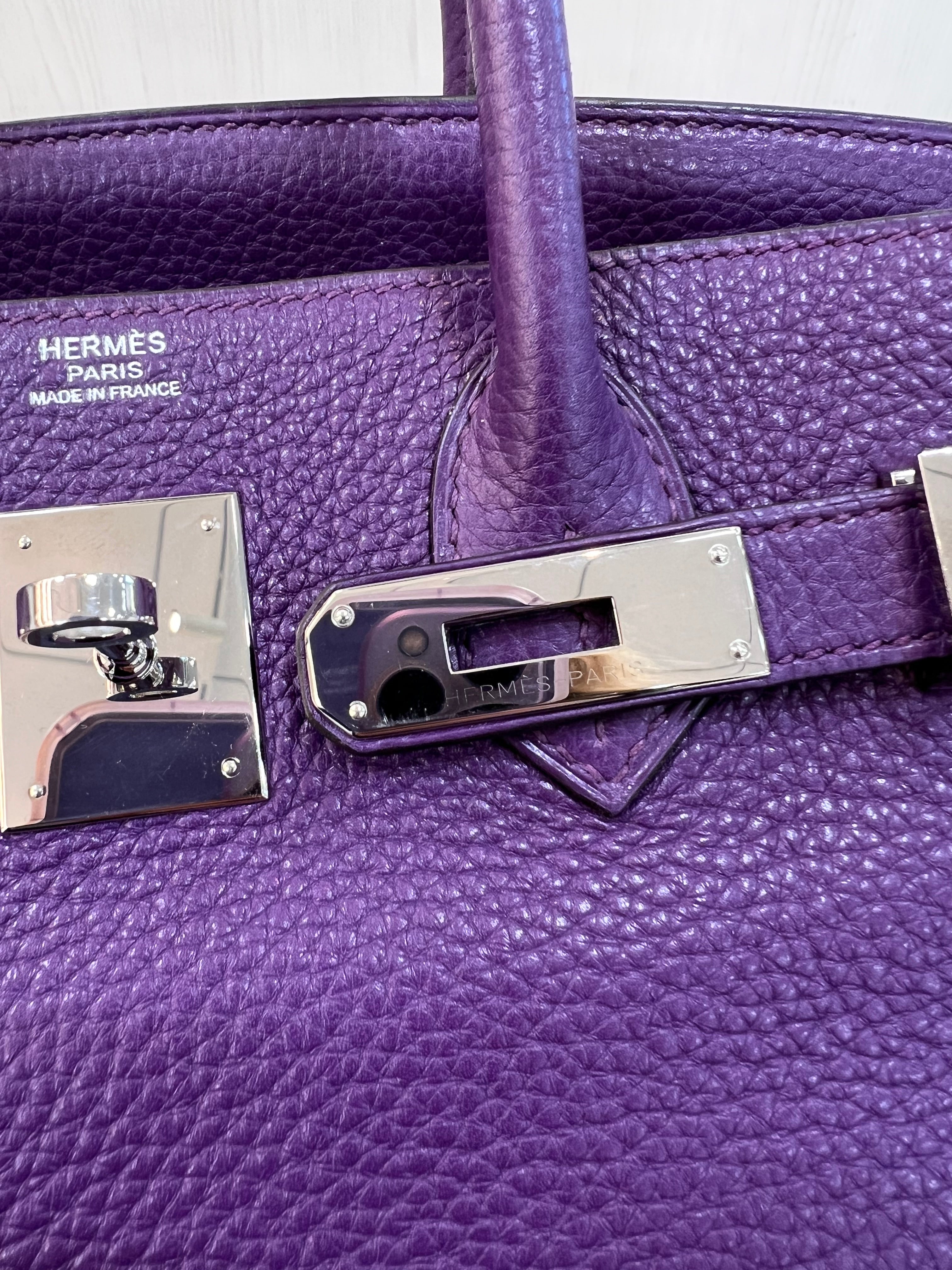 Hermes Birkin 30 Iris Clemence PHW #P 90257294