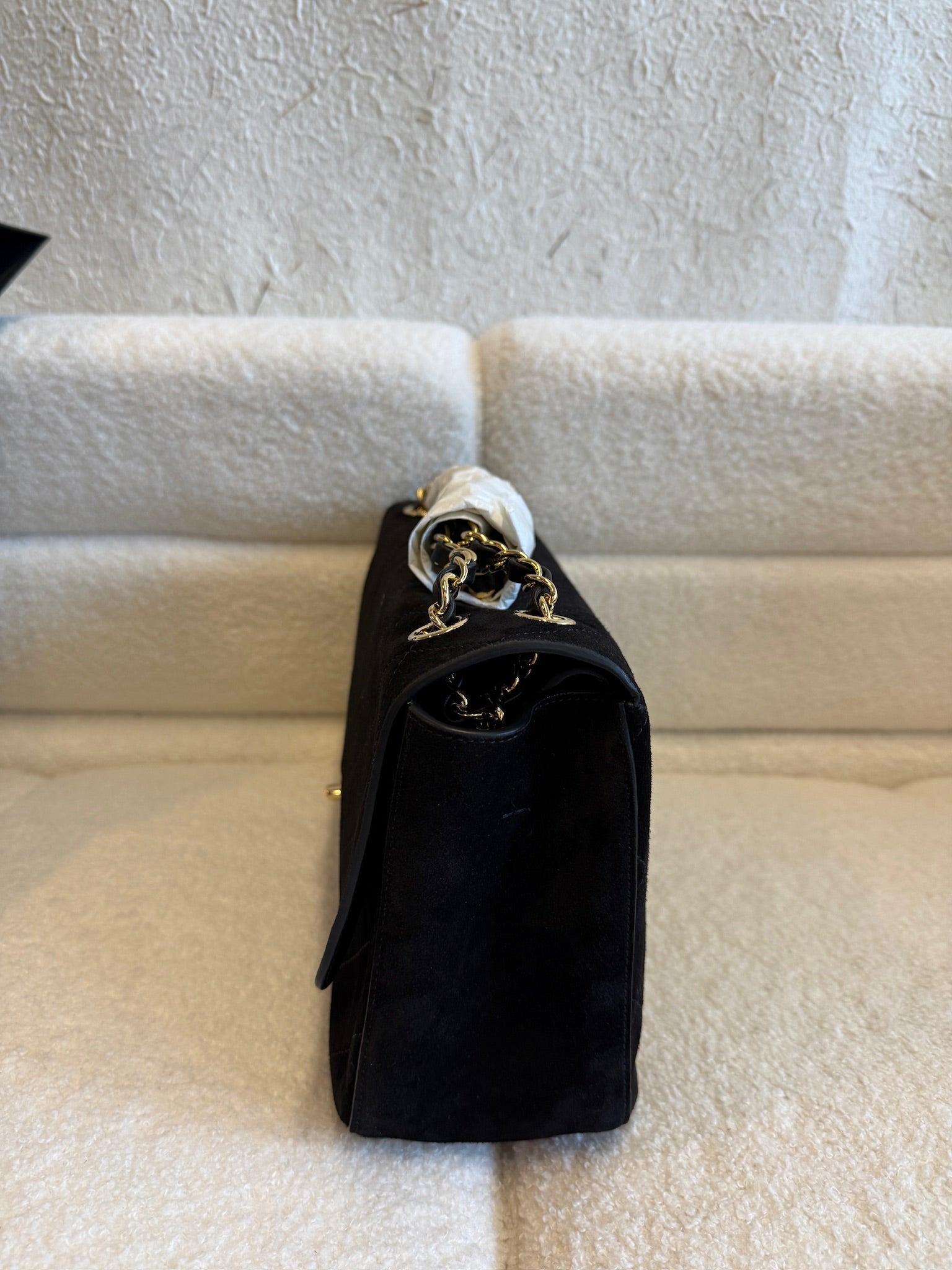 Chanel Suede Calfskin Souplissimo Maxi Flap Black