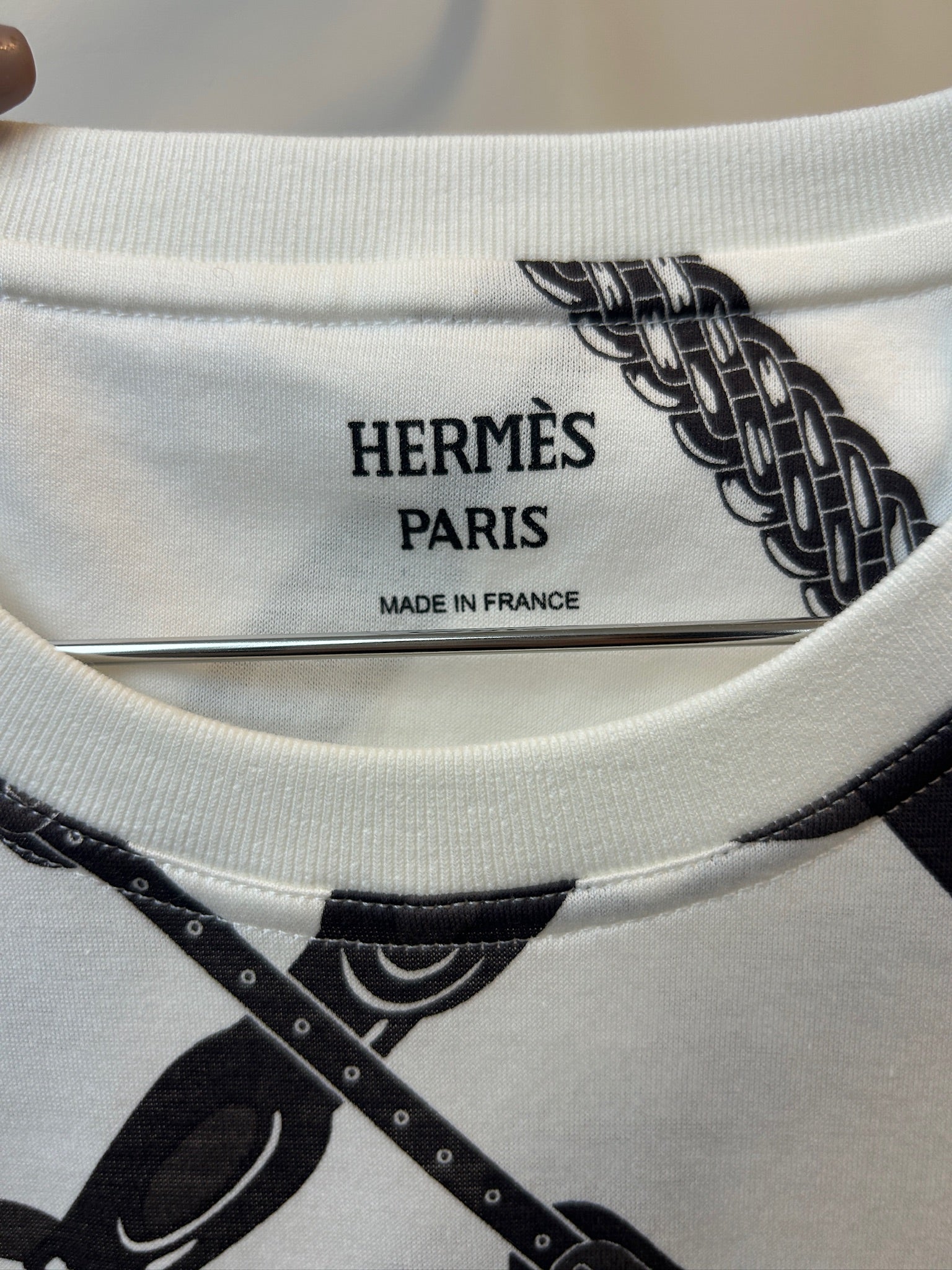 Size 38 - HERMES Coaching Remix Straight T-Shirt