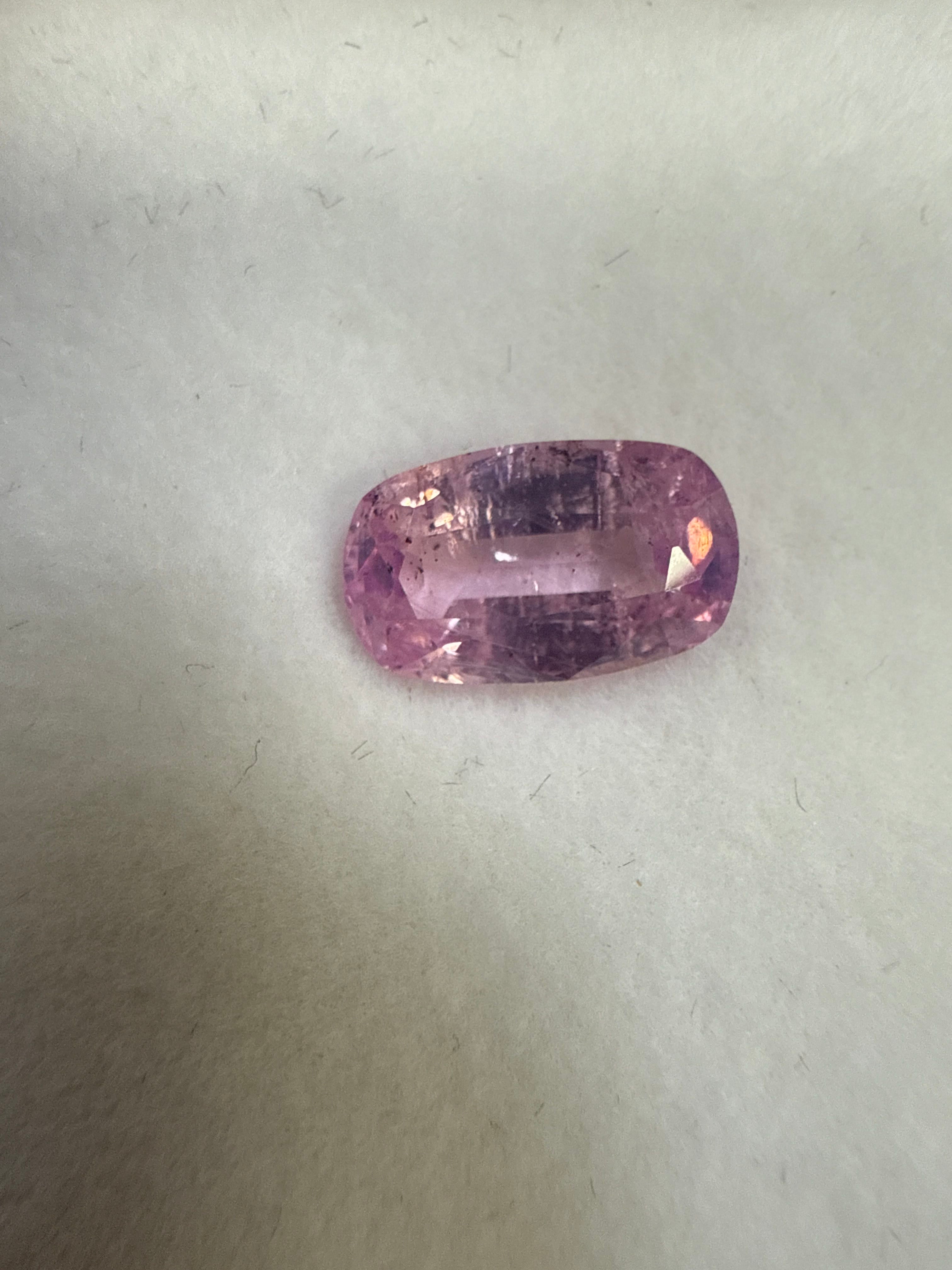 3.23ct Certified Kashmir Padparadscha Sapphire