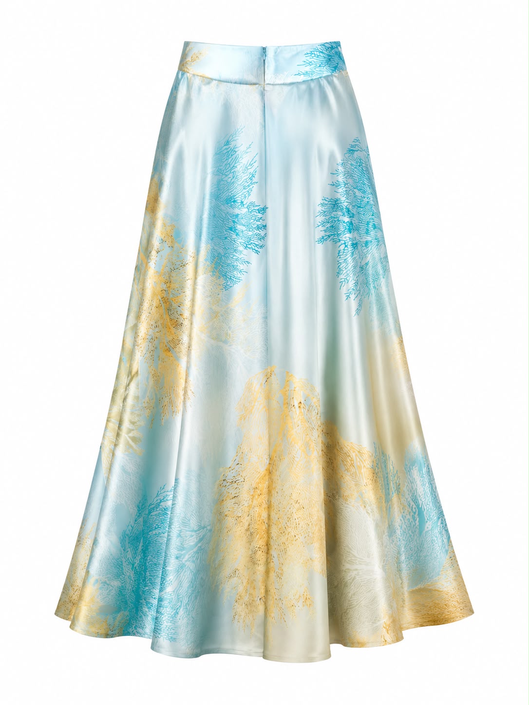 SKIRT KARLITO CORAL REEF LIGHT BLUE GOLD MCL13124