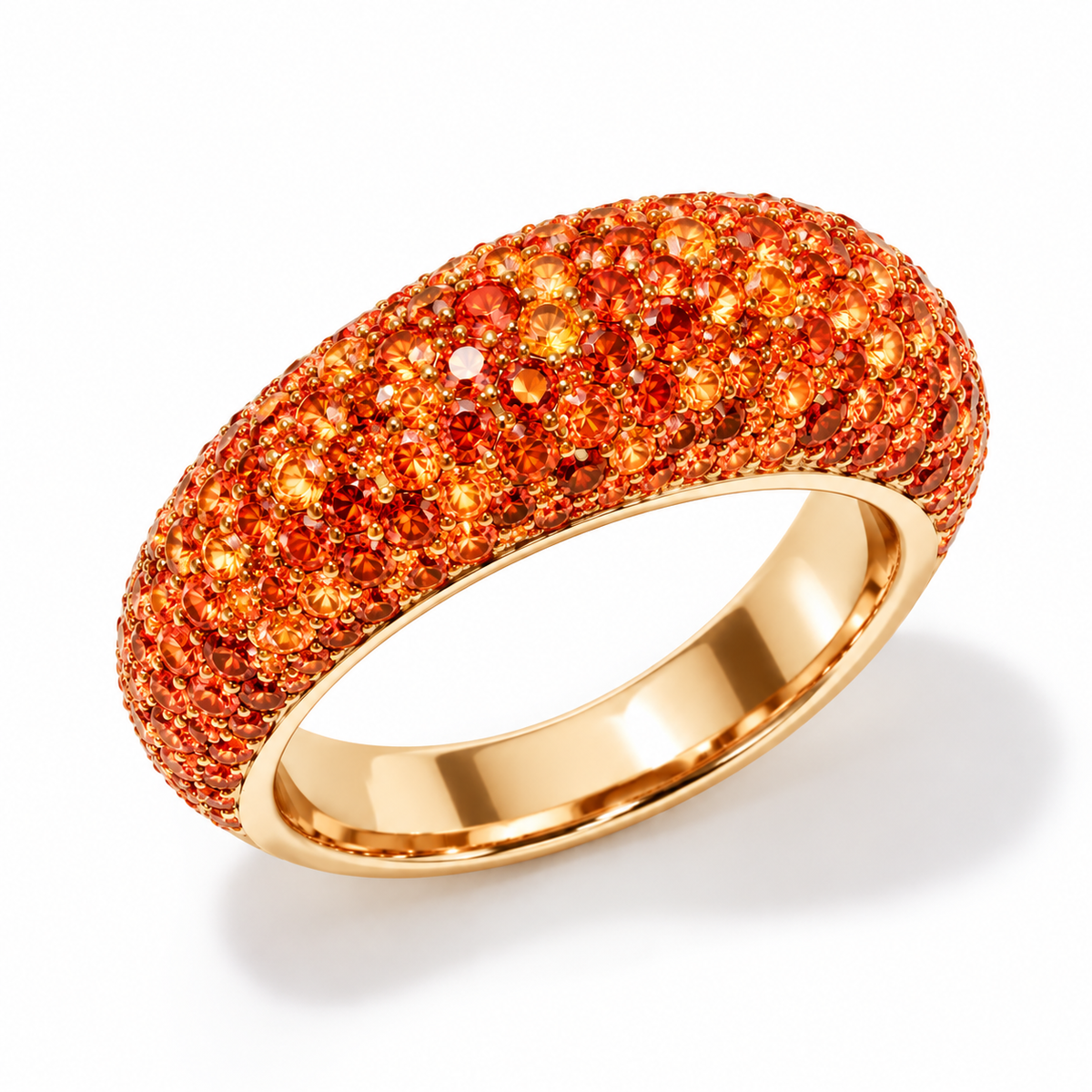 18K Gold Sugar Dust Half Eternity Ring SETTING ONLY SABSET076