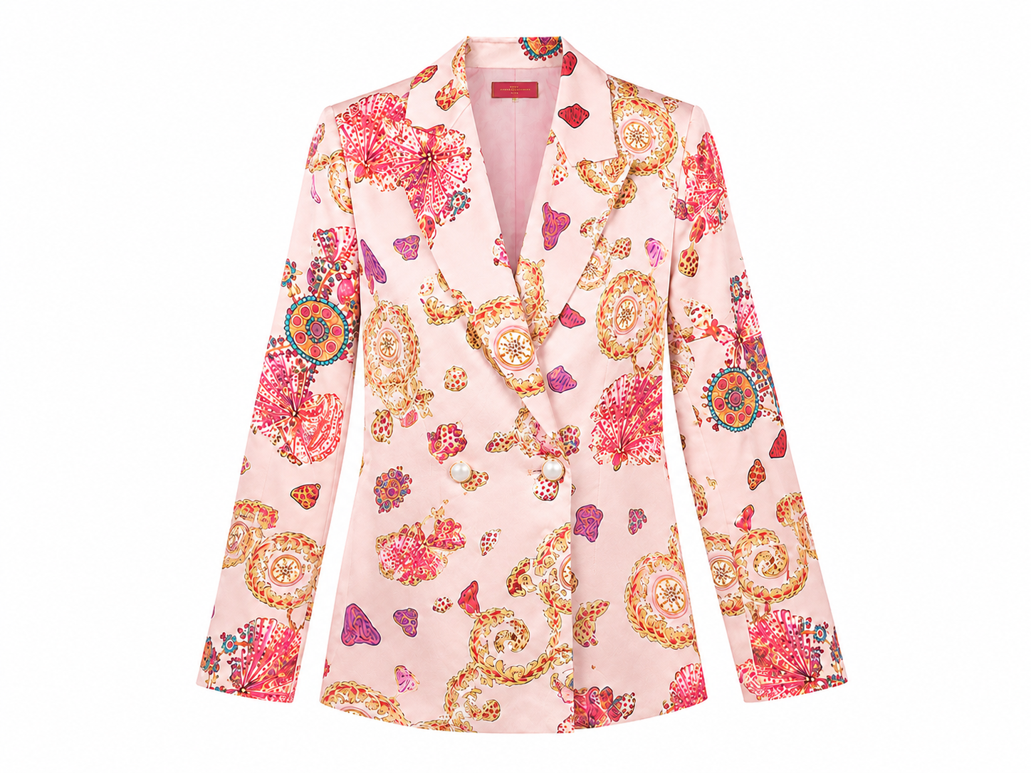 JACKET PAMEGEE PRINT PINK WITH LACE POCKET MCL13085