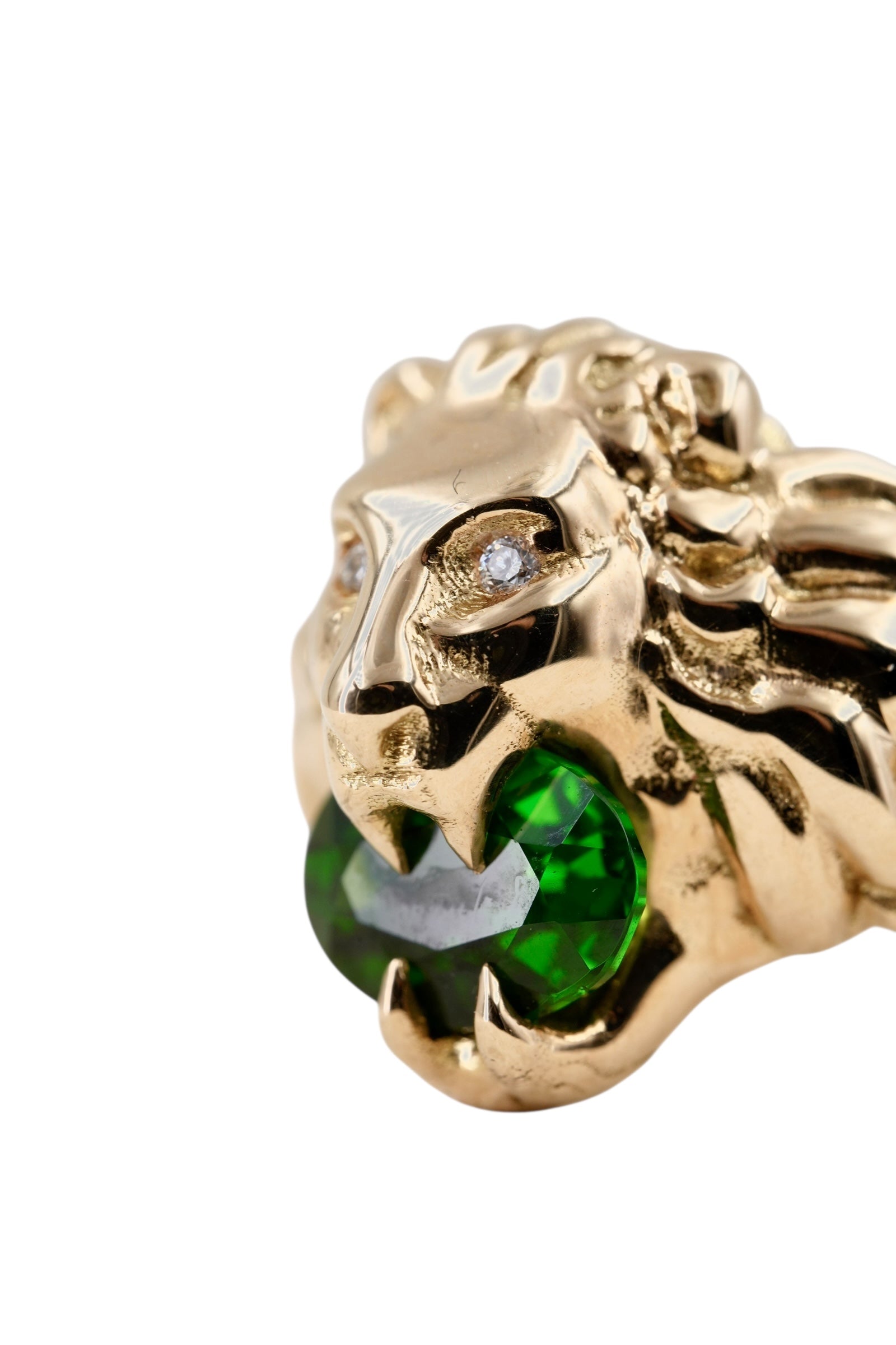 Gucci Lion Ring 18k Gold With Gemstone