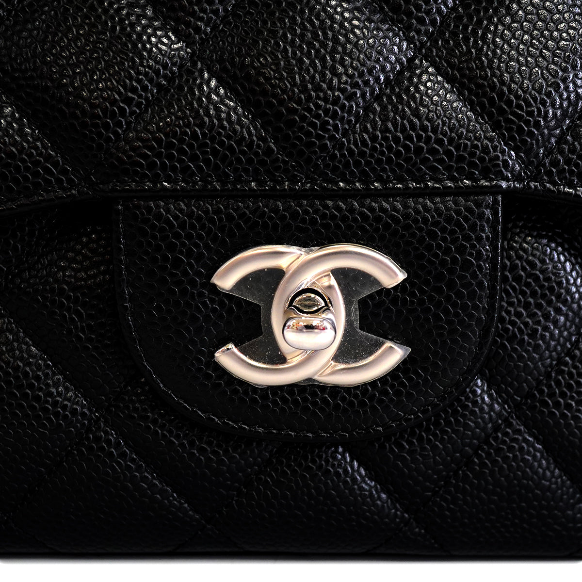 CHANEL JUMBO MATELASSE 30 CHAIN SHOULDER BAG BLACK CAVIAR SKIN SILVER HARDWARE 90342415