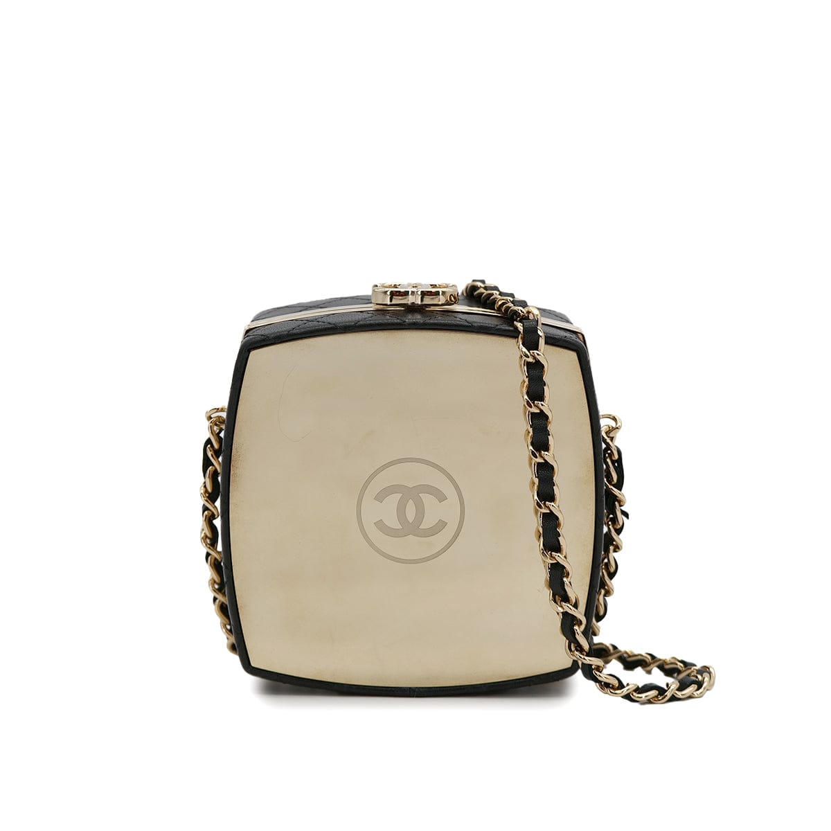 CHANEL COCOMARK MATELASSE CHAIN SHOULDER BAG BLACK LAMB SKIN GOLD HARDWARE 90319990