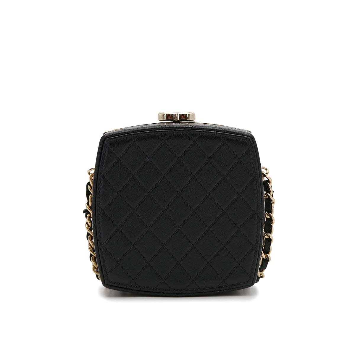 CHANEL COCOMARK MATELASSE CHAIN SHOULDER BAG BLACK LAMB SKIN GOLD HARDWARE 90319990
