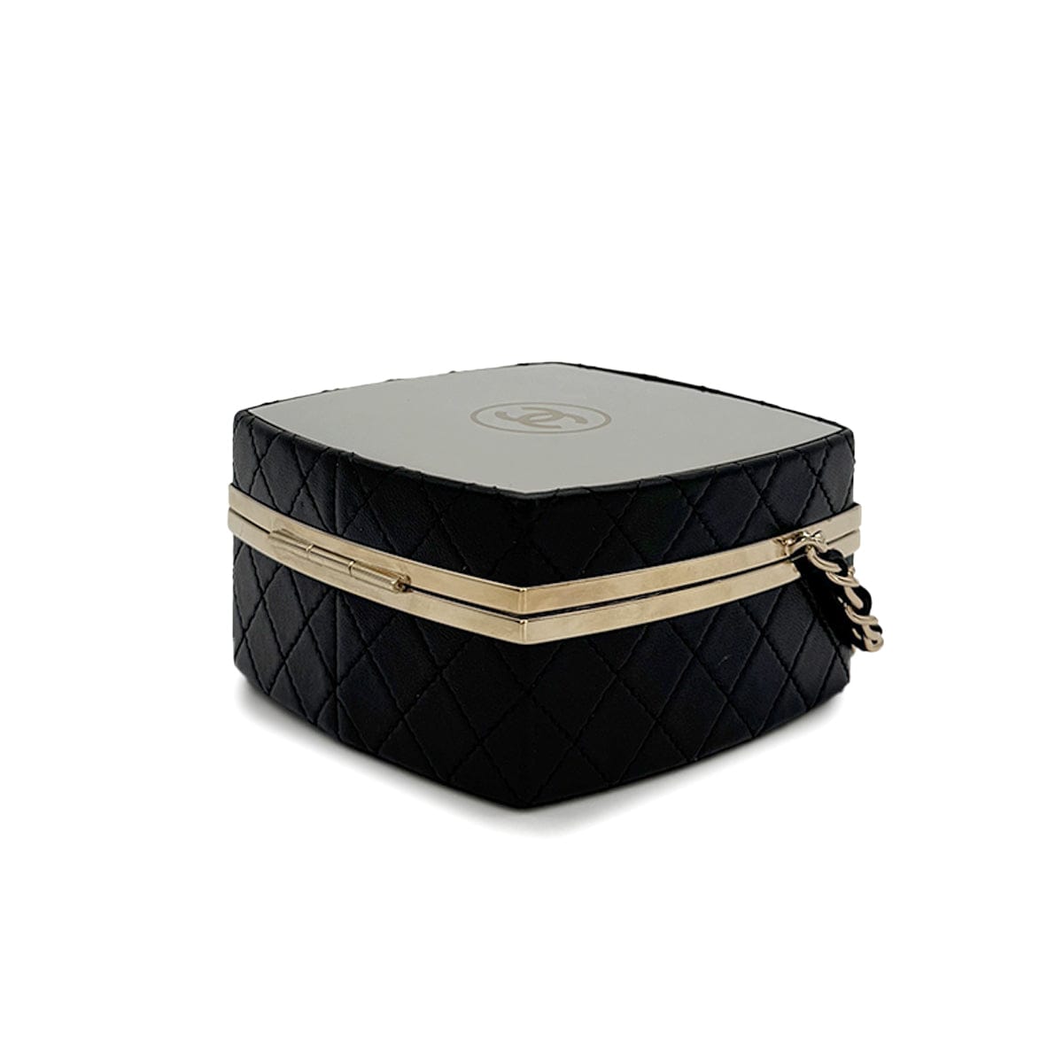 CHANEL COCOMARK MATELASSE CHAIN SHOULDER BAG BLACK LAMB SKIN GOLD HARDWARE 90319990