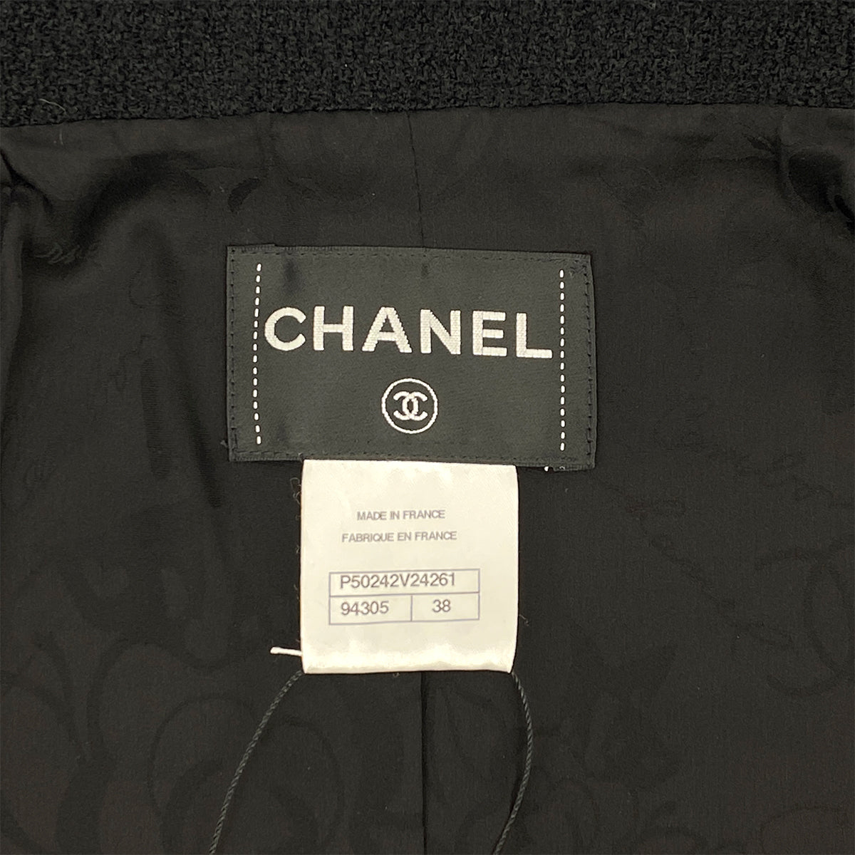 CHANEL COCO BUTTON LONG COAT BLACK WOOL 38 P50 RTW 90319629