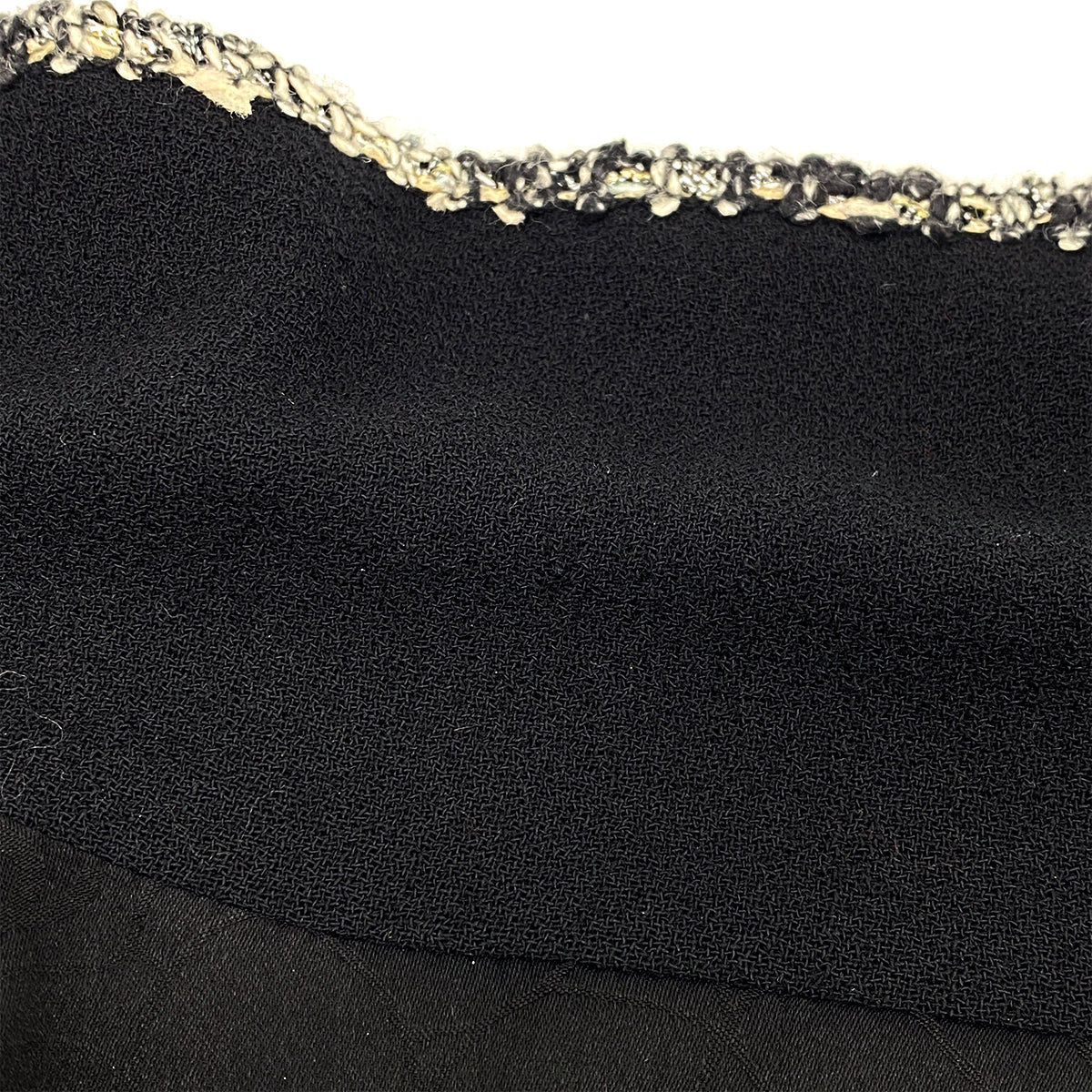 CHANEL COCO BUTTON PATCH JACKET BLACK WOOL 42 05C RTW 90319636
