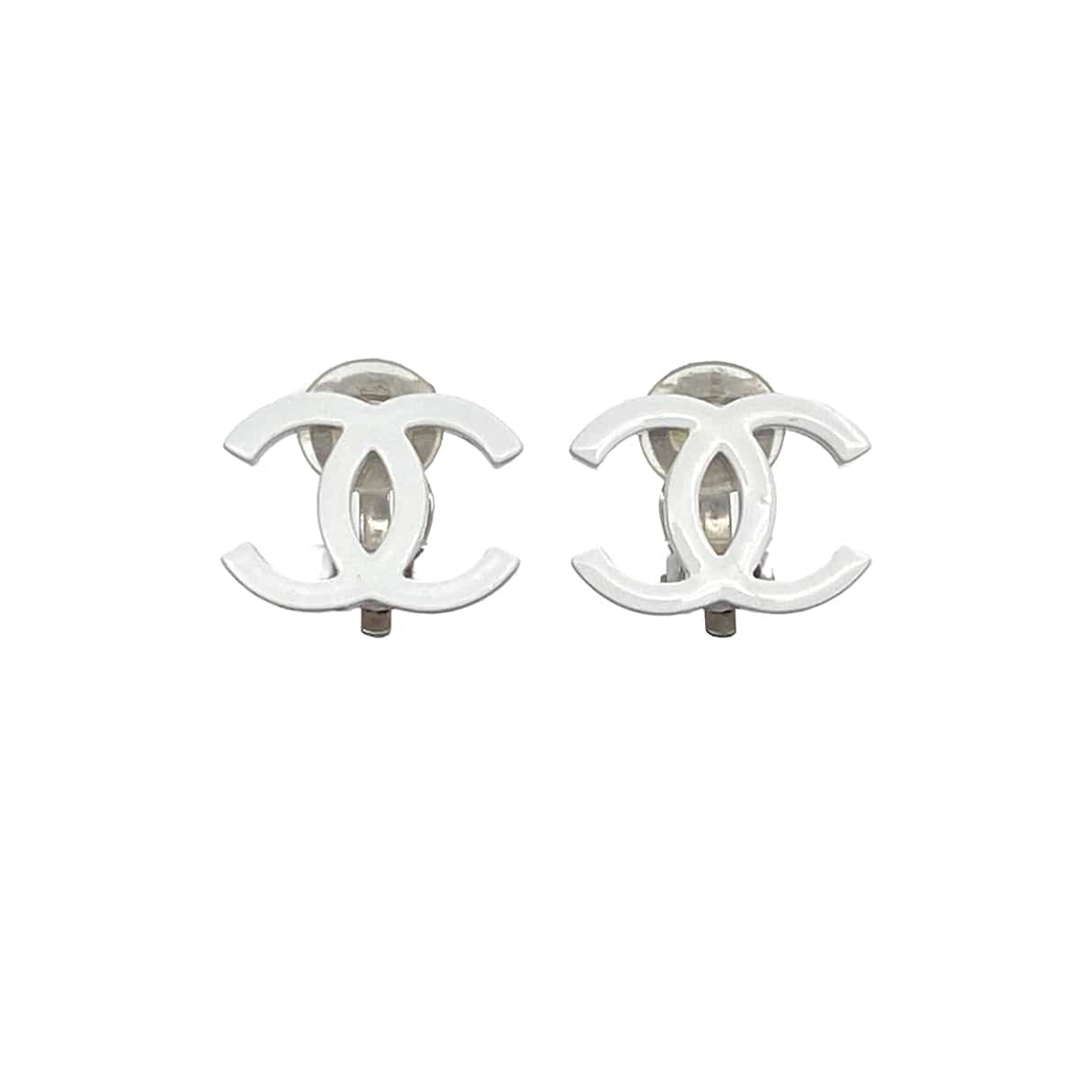 CHANEL EARRINGS COCOMARK WHITE ACCESSORY 04C 90321030