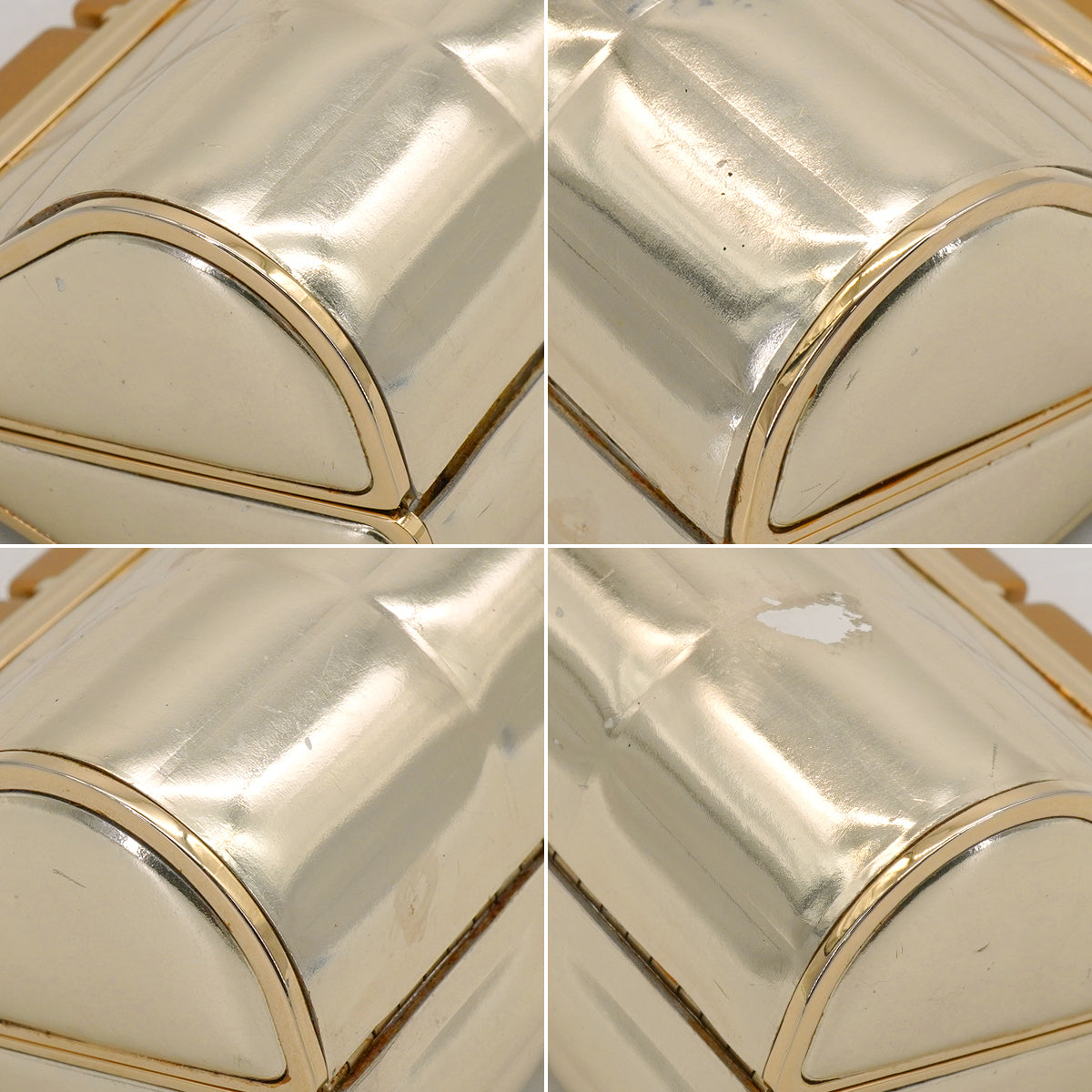 CHANEL GOLD BAR KEYBOARD CLUTCH BAG GOLD PLASTIC LEATHER 90345508