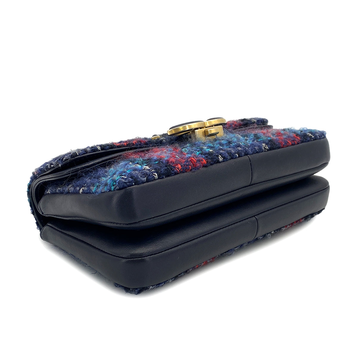CHANEL MATELASSE CHAIN SHOULDER BAG MULTICOLOR TWEED GOLD HARDWARE 90317288