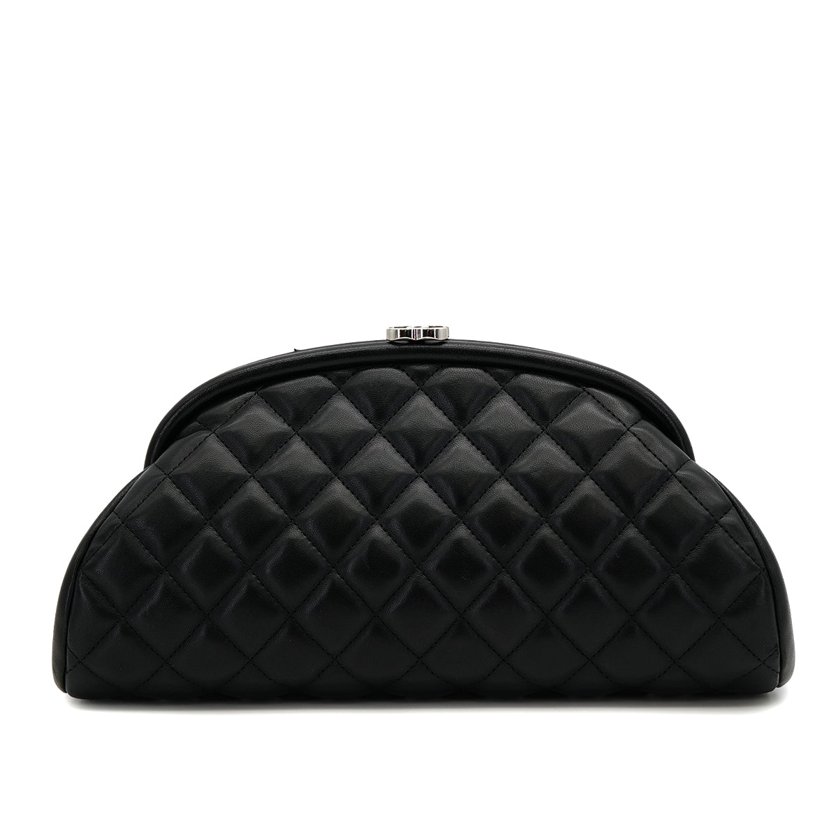 CHANEL MATELASSE CLUTCH BAG BLACK LAMB SKIN 90319699