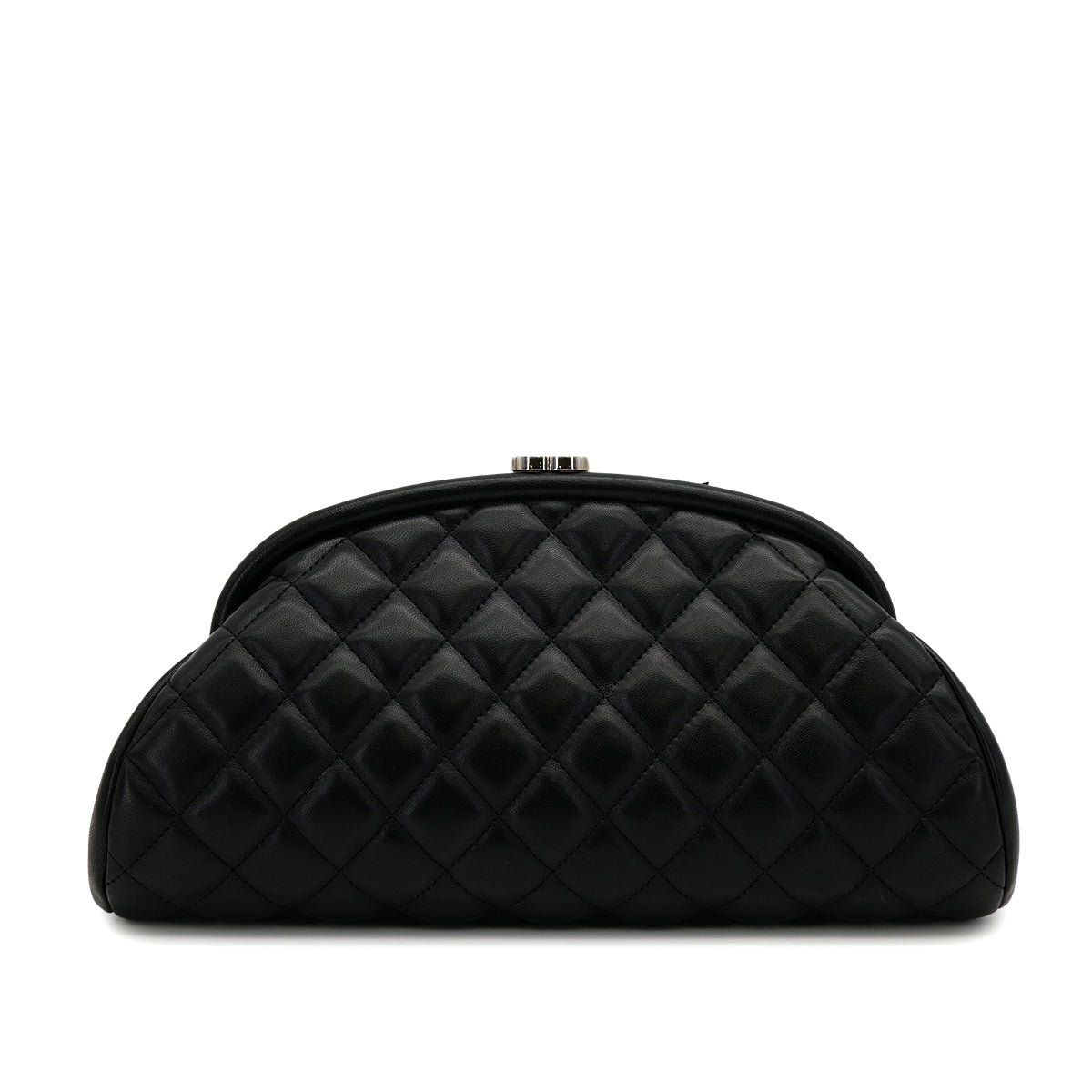 CHANEL MATELASSE CLUTCH BAG BLACK LAMB SKIN 90319699