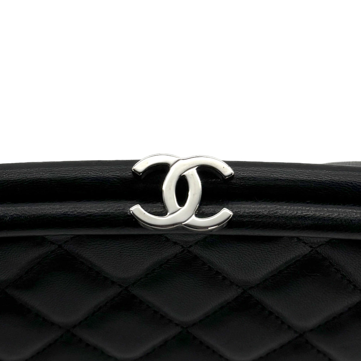 CHANEL MATELASSE CLUTCH BAG BLACK LAMB SKIN 90319699