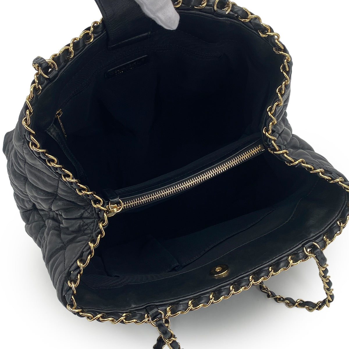 CHANEL MATELASSE COCOMARK CHAIN SHOULDER BAG BLACK LEATHER GOLD HARDWARE 90322778