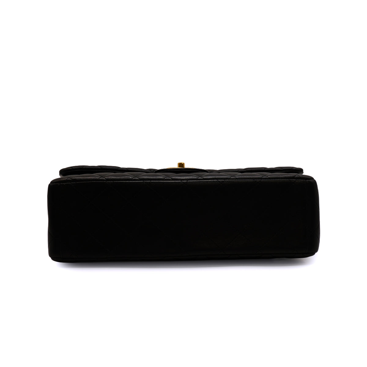 CHANEL MAXI MATELASSE 34 CHAIN SHOULDER BAG BLACK LAMB SKIN GOLD HARDWARE 90346099