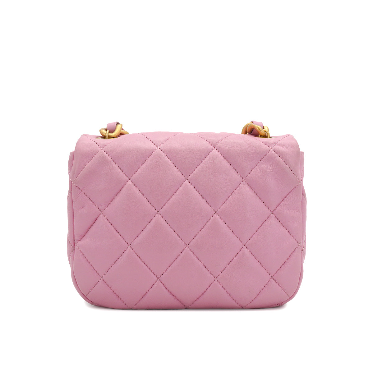 CHANEL MATELASSE CHAIN SHOULDER BAG PINK LAMB SKIN GOLD HARDWARE 90334166