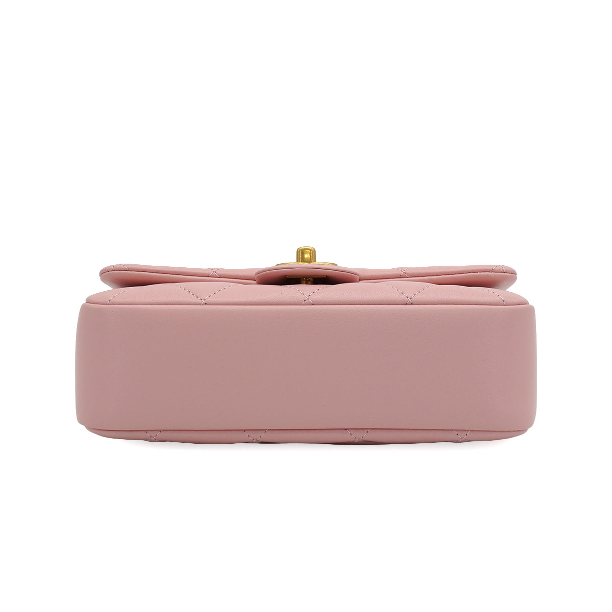 CHANEL MINI MATELASSE HEART CHARM CHAIN SHOULDER BAG PINK LAMB SKIN GOLD HARDWARE 90335891