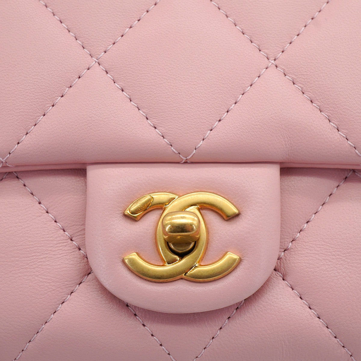 CHANEL MINI MATELASSE HEART CHARM CHAIN SHOULDER BAG PINK LAMB SKIN GOLD HARDWARE 90335891