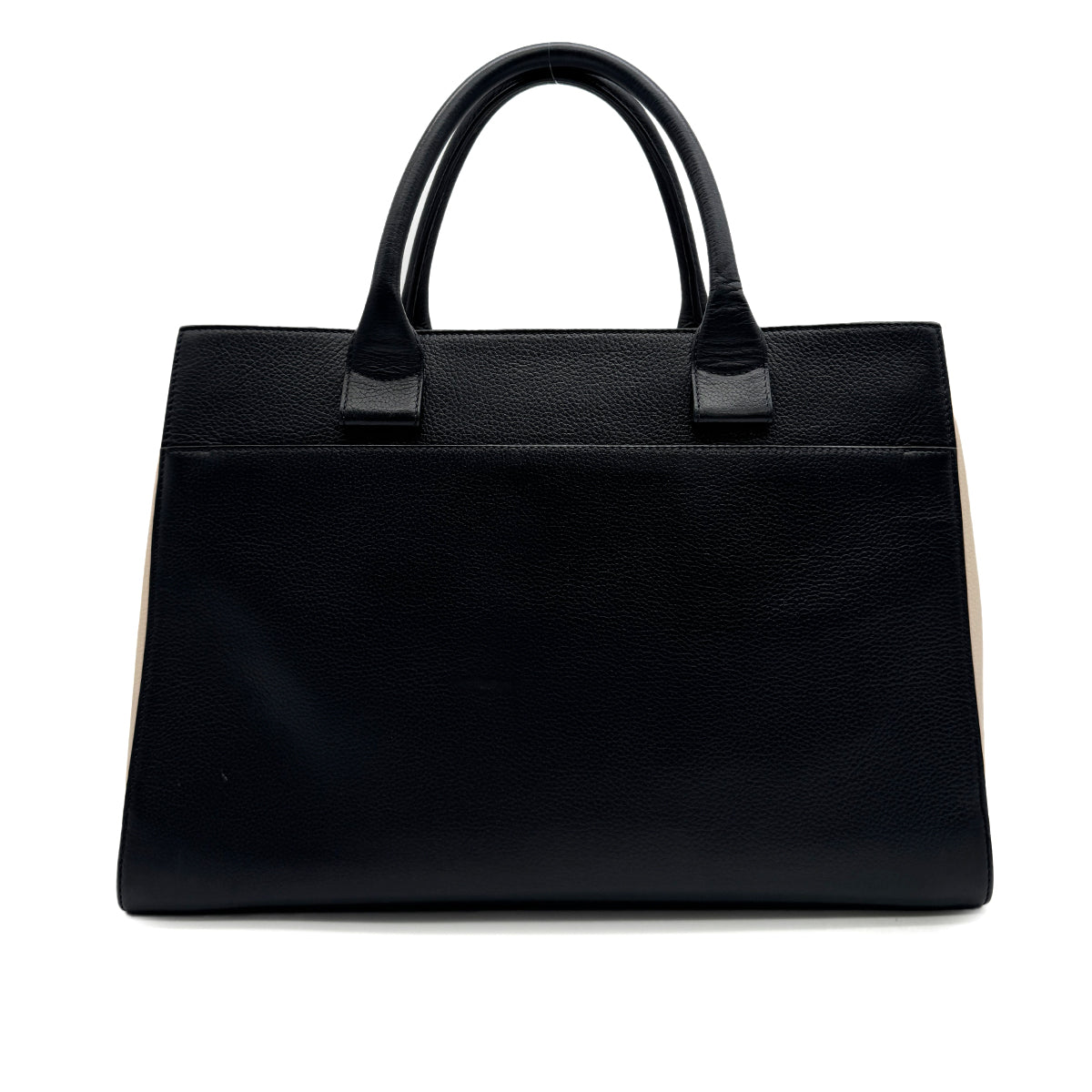 CHANEL NEO EXECUTIVE TOTE BAG LARGE BLACK BEIGE LEATHER GOLD HARDWARE 90327099