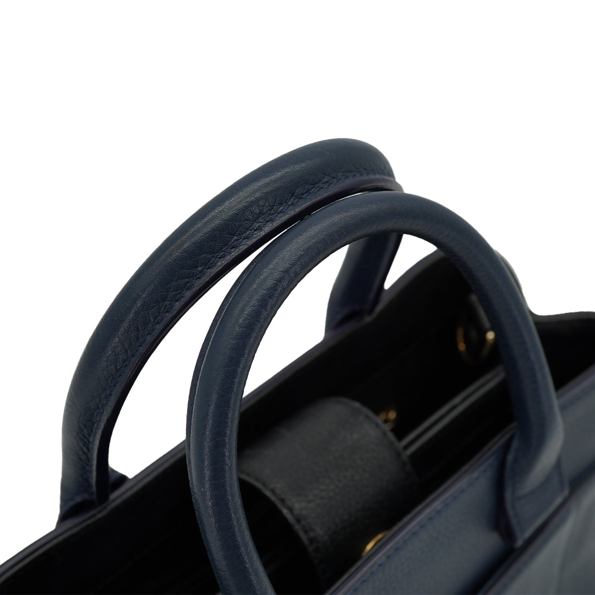 CHANEL NEO EXECUTIVE TOTE SHOULDER BAG NAVY LEATHER GOLD HARDWARE 90330702