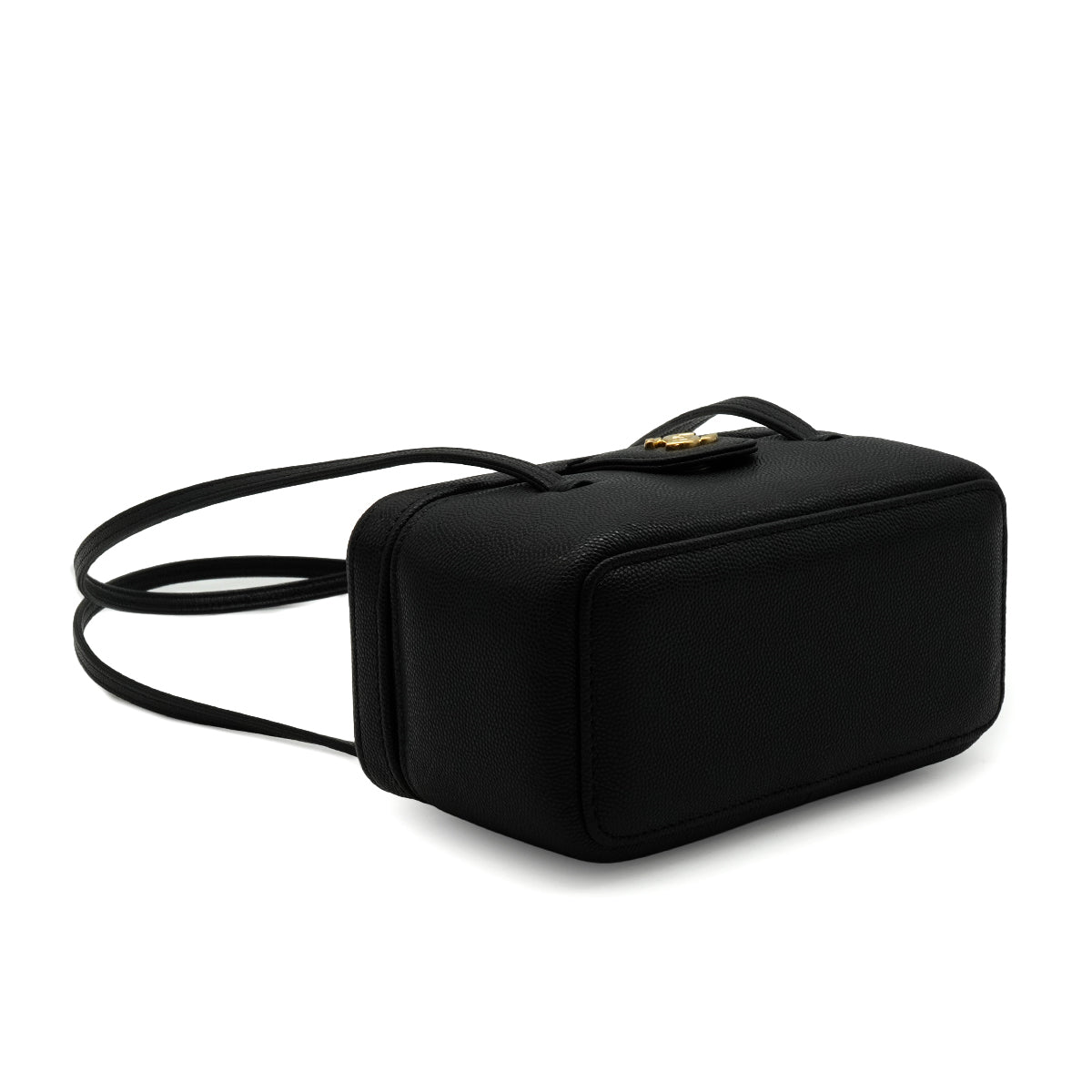 CHANEL PREPPY COCO LONG VANITY BLACK CAVIAR SKIN GOLD HARDWARE 90330277