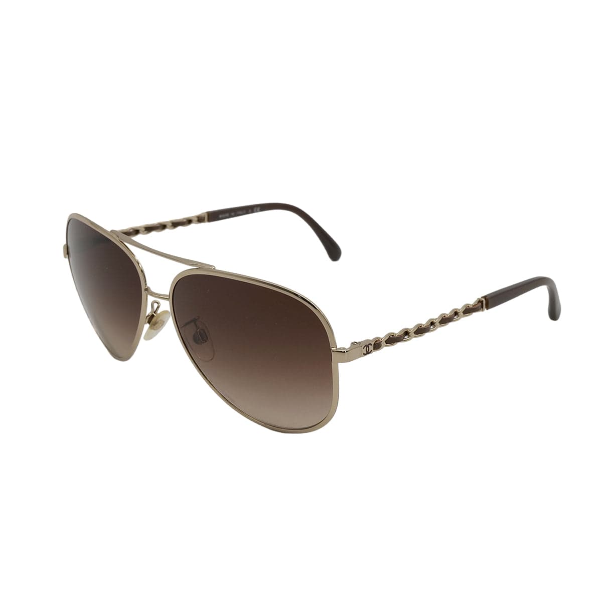 CHANEL SUNGLASSES COCOMARK TEARDROP BROWN EYEWEAR 90322141