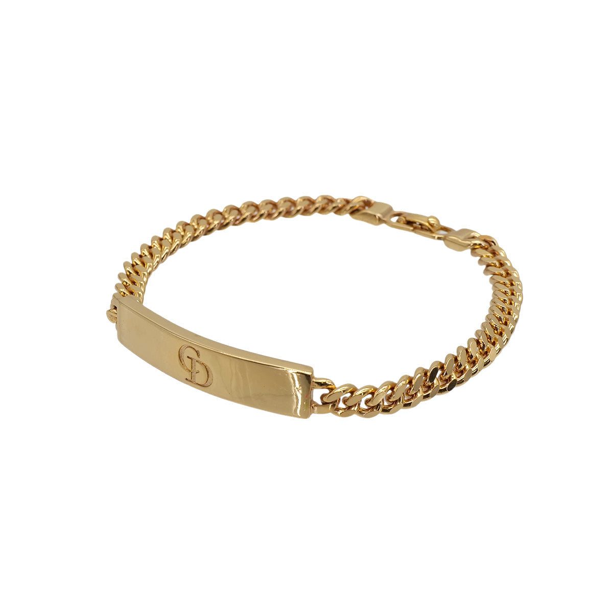 CHRISTIAN DIOR BRACELET CD LOGO PLATE GOLD ACCESSORY 90322198