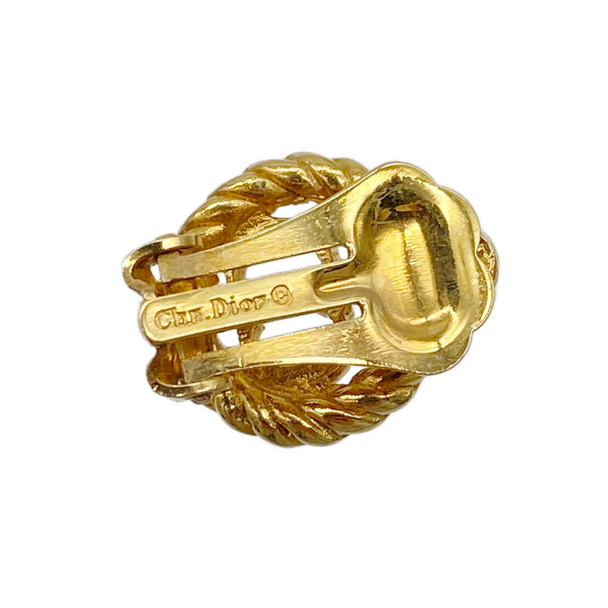 CHRISTIAN DIOR EARRINGS CD LOGO GOLD ACCESSORY 90322182
