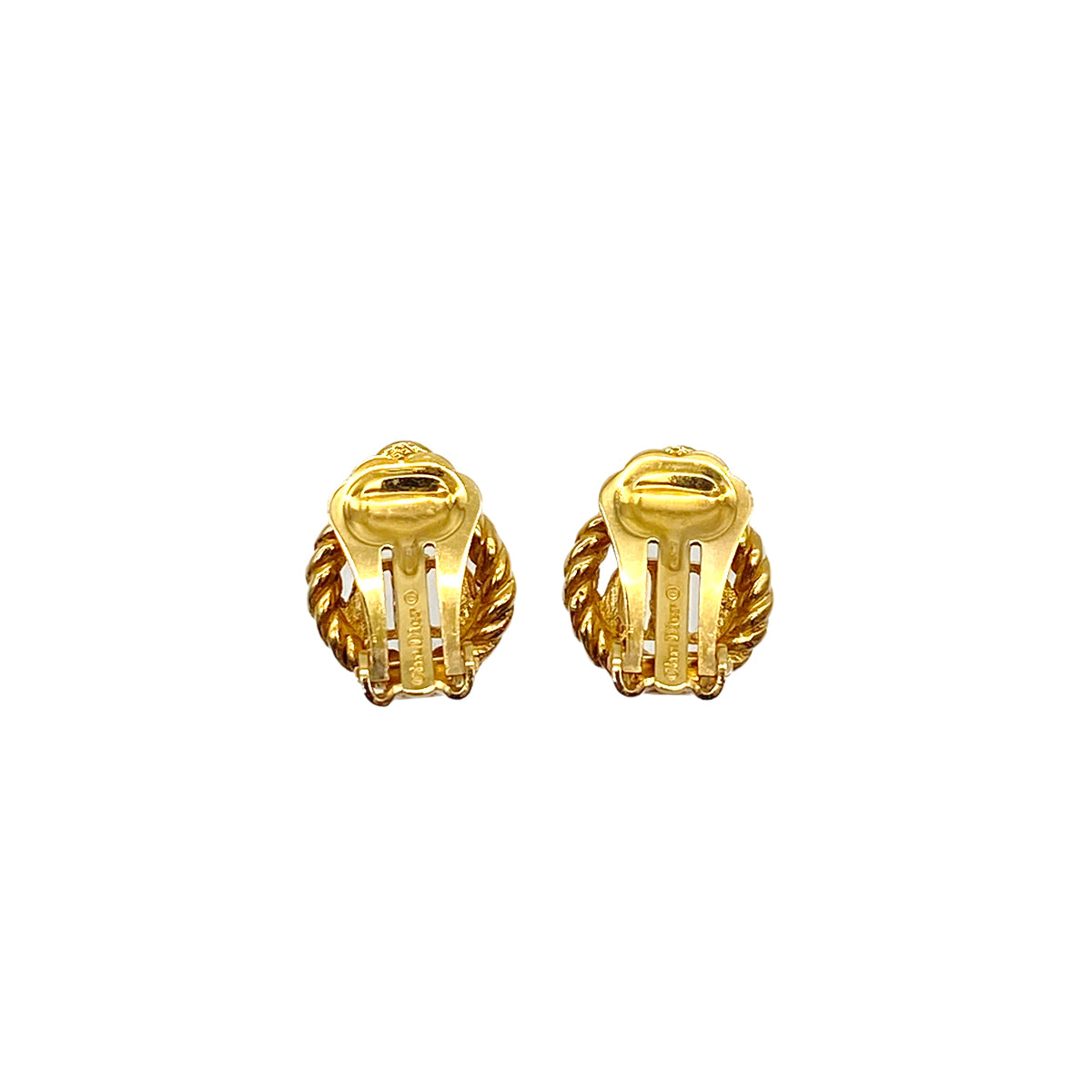 CHRISTIAN DIOR EARRINGS CD LOGO GOLD ACCESSORY 90322182