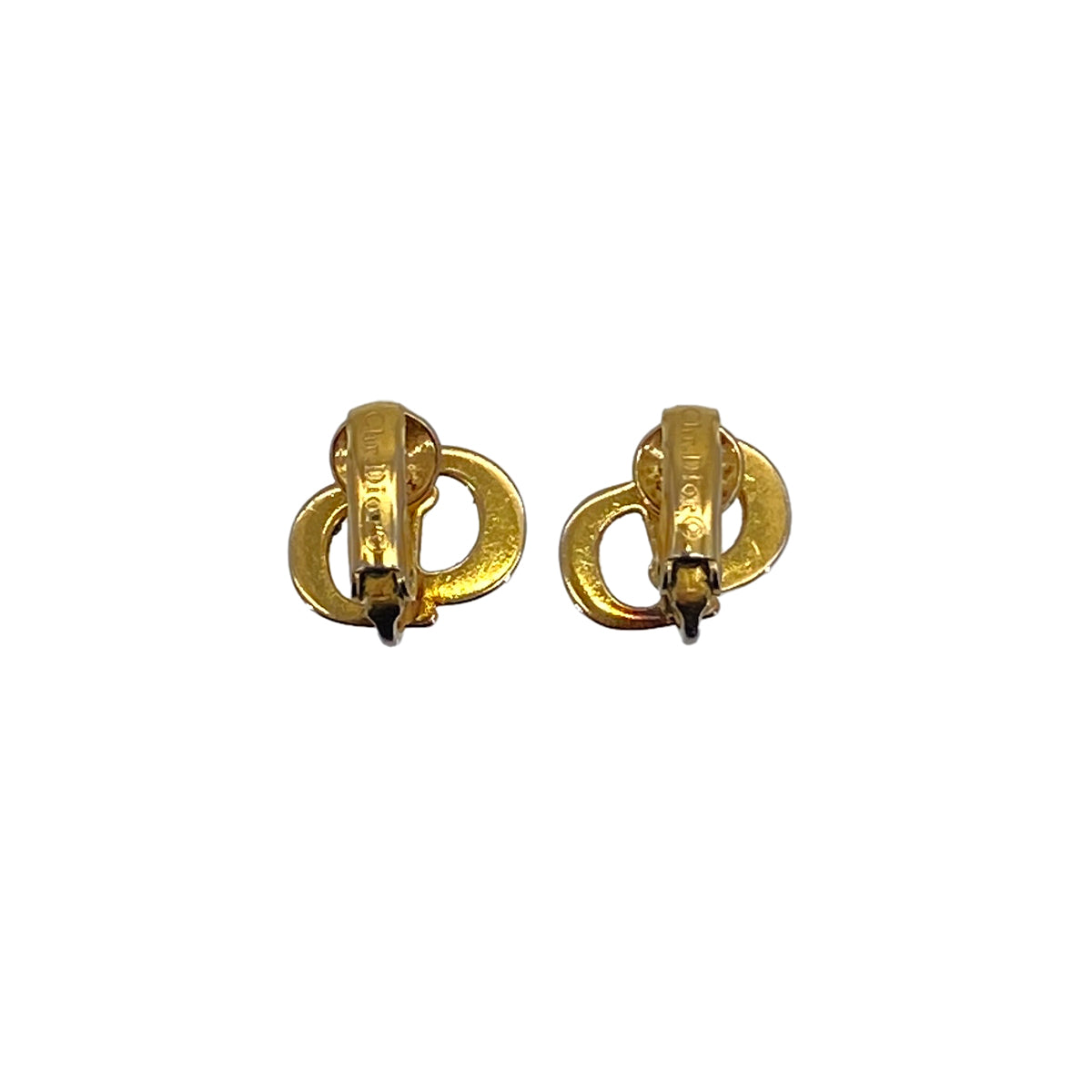 CHRISTIAN DIOR EARRINGS CD LOGO GOLD ACCESSORY 90326698