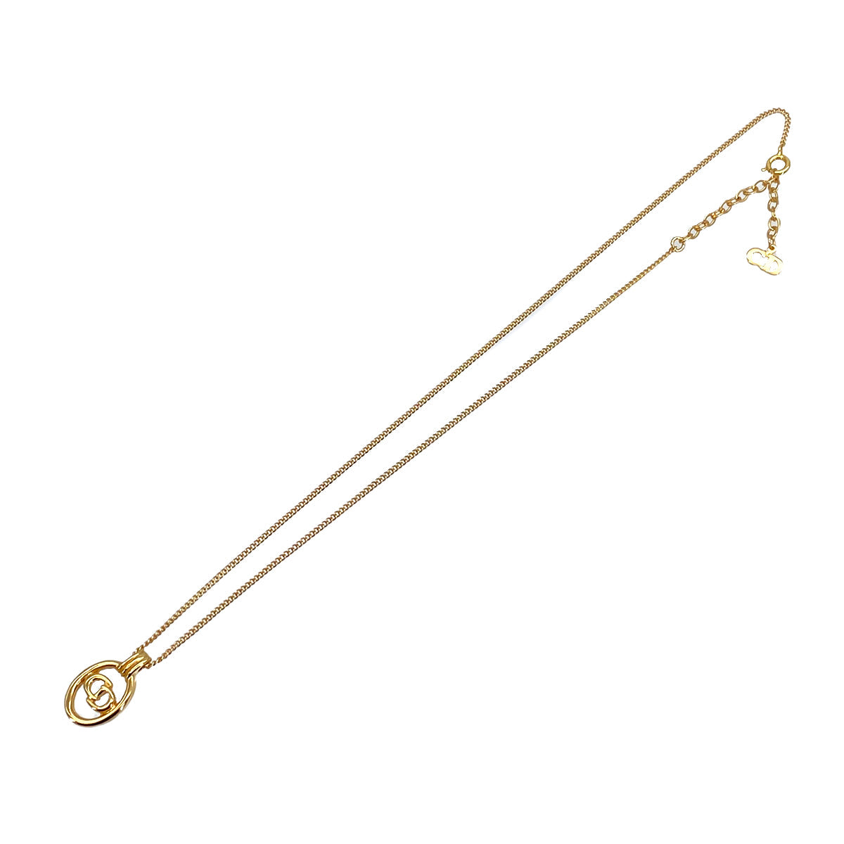 CHRISTIAN DIOR NECKLACE CD LOGO OVAL GOLD ACCESSORY 90326679