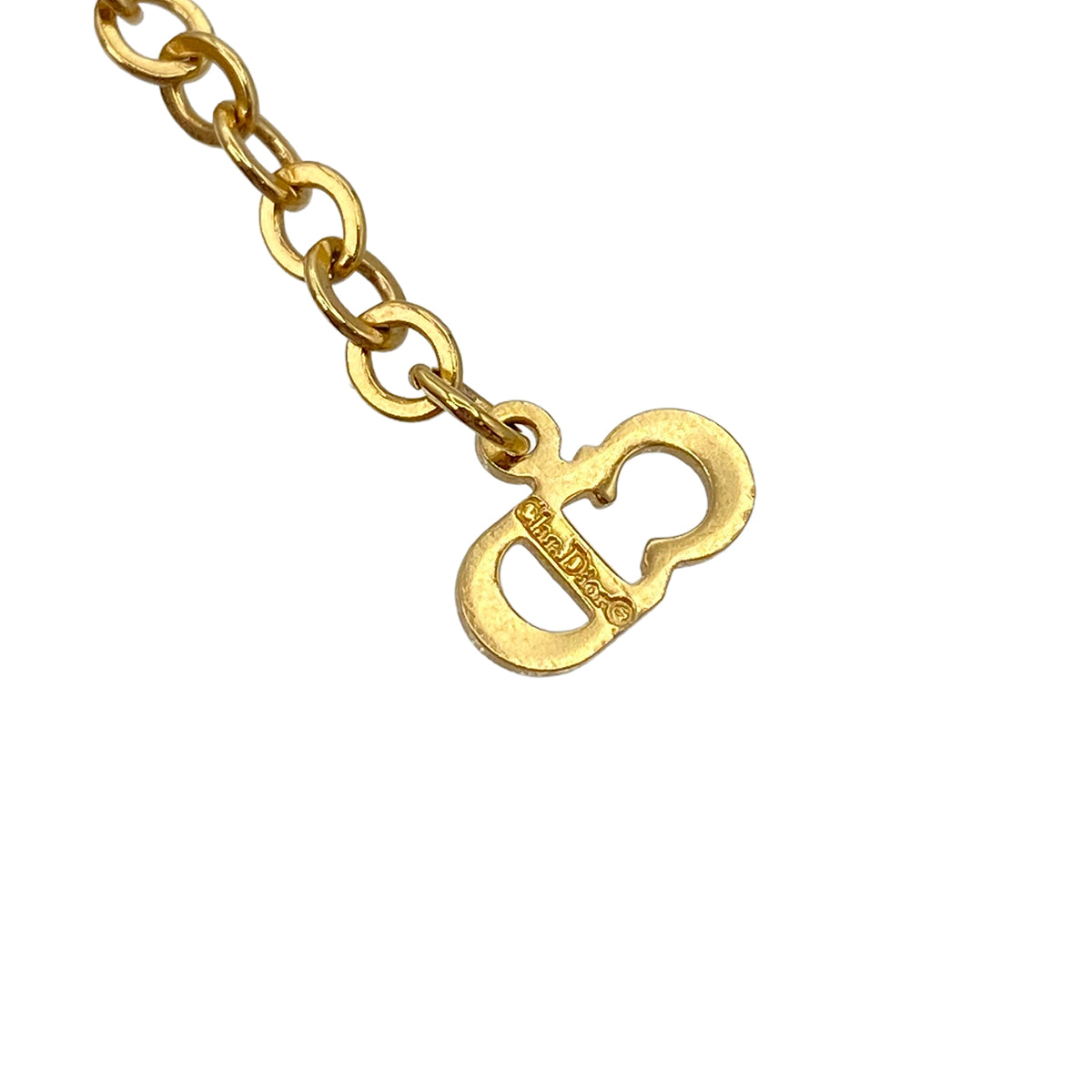 CHRISTIAN DIOR NECKLACE CD LOGO ROUND GOLD ACCESSORY 90322188