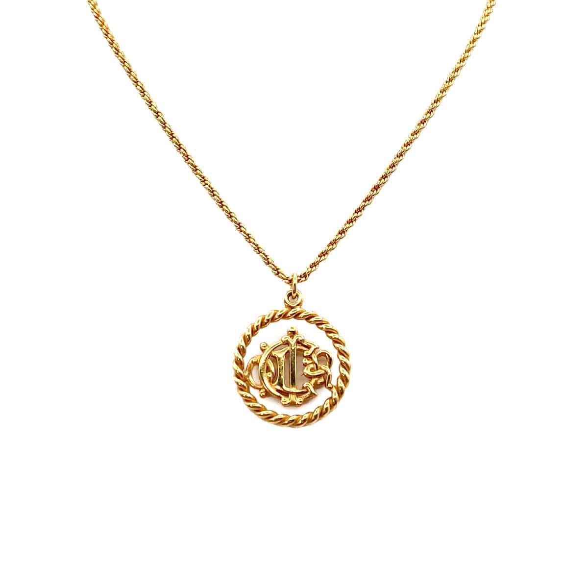 CHRISTIAN DIOR NECKLACE LOGO GOLD ACCESSORY 90322213