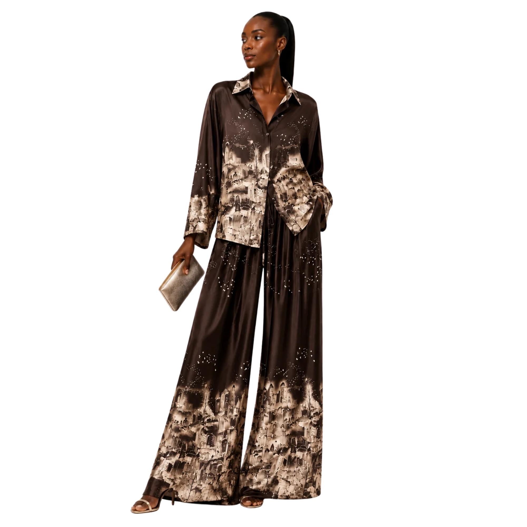 CITY SKETCH CO-ORD SET زوج (SHIRT & TROUSERS قميص وبنطلون) “ATELIER”