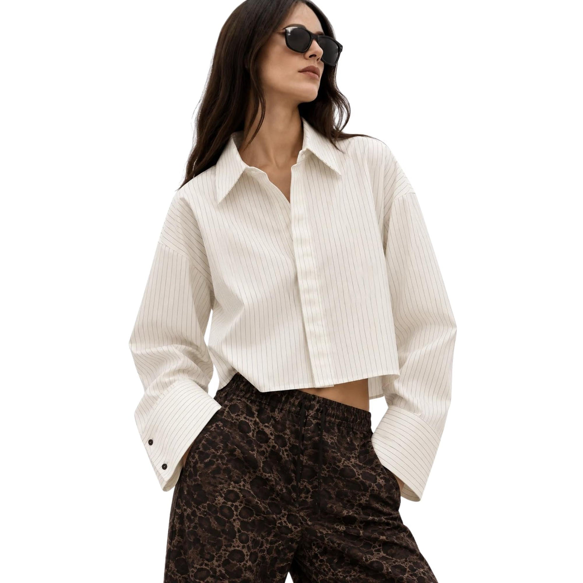 CROPPED LONG-SLEEVE SHIRT قميص “PUSHKIN”