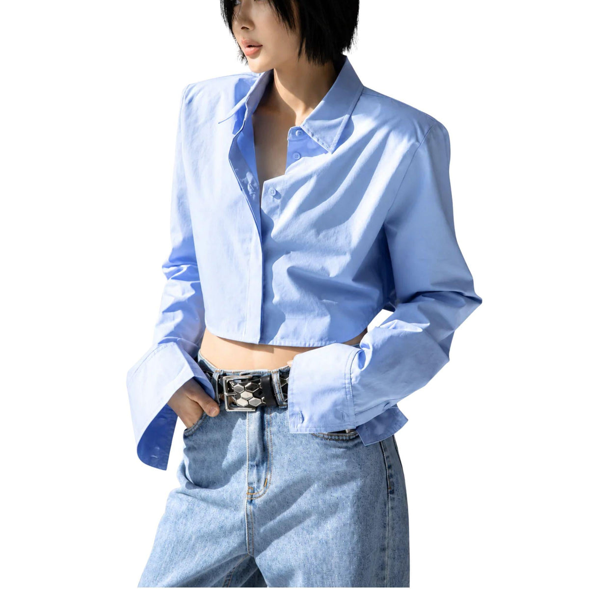 fCROPPED OVERSIZED SHIRT (قميص) “APGUJEONG”